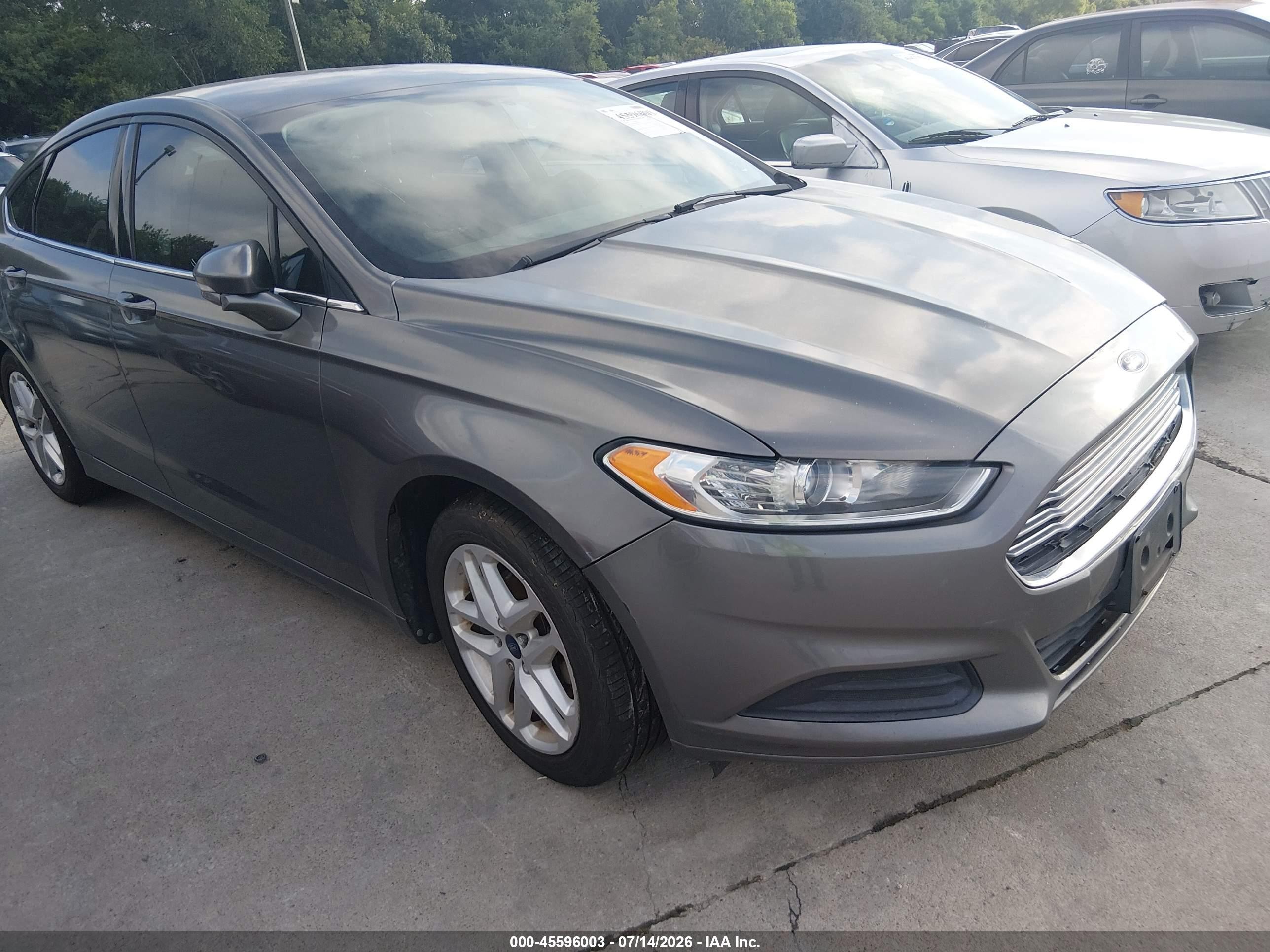 2014 Ford Fusion Se Gray vin: 3FA6P0HD6ER336553