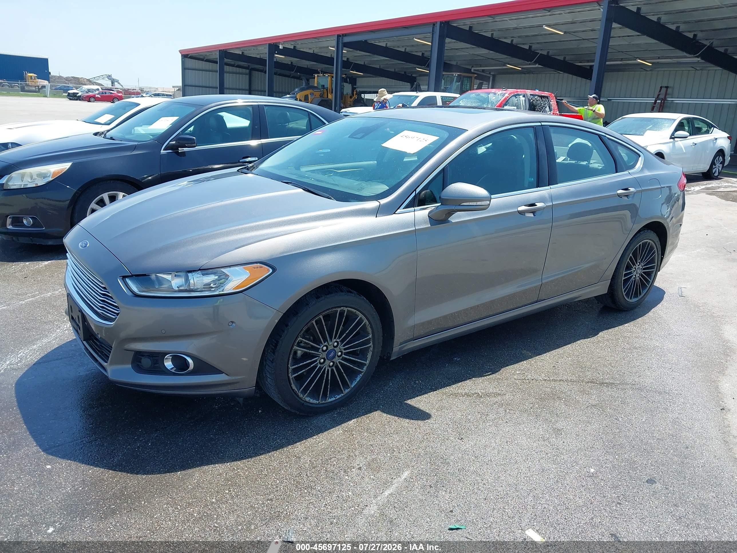 2014 Ford Fusion Se Gray vin: 3FA6P0HD6ER337203
