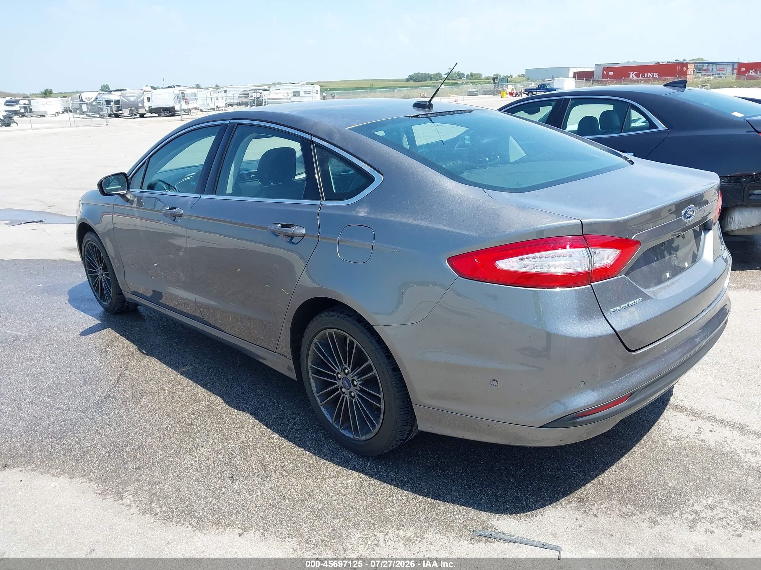 2014 Ford Fusion Se Gray vin: 3FA6P0HD6ER337203