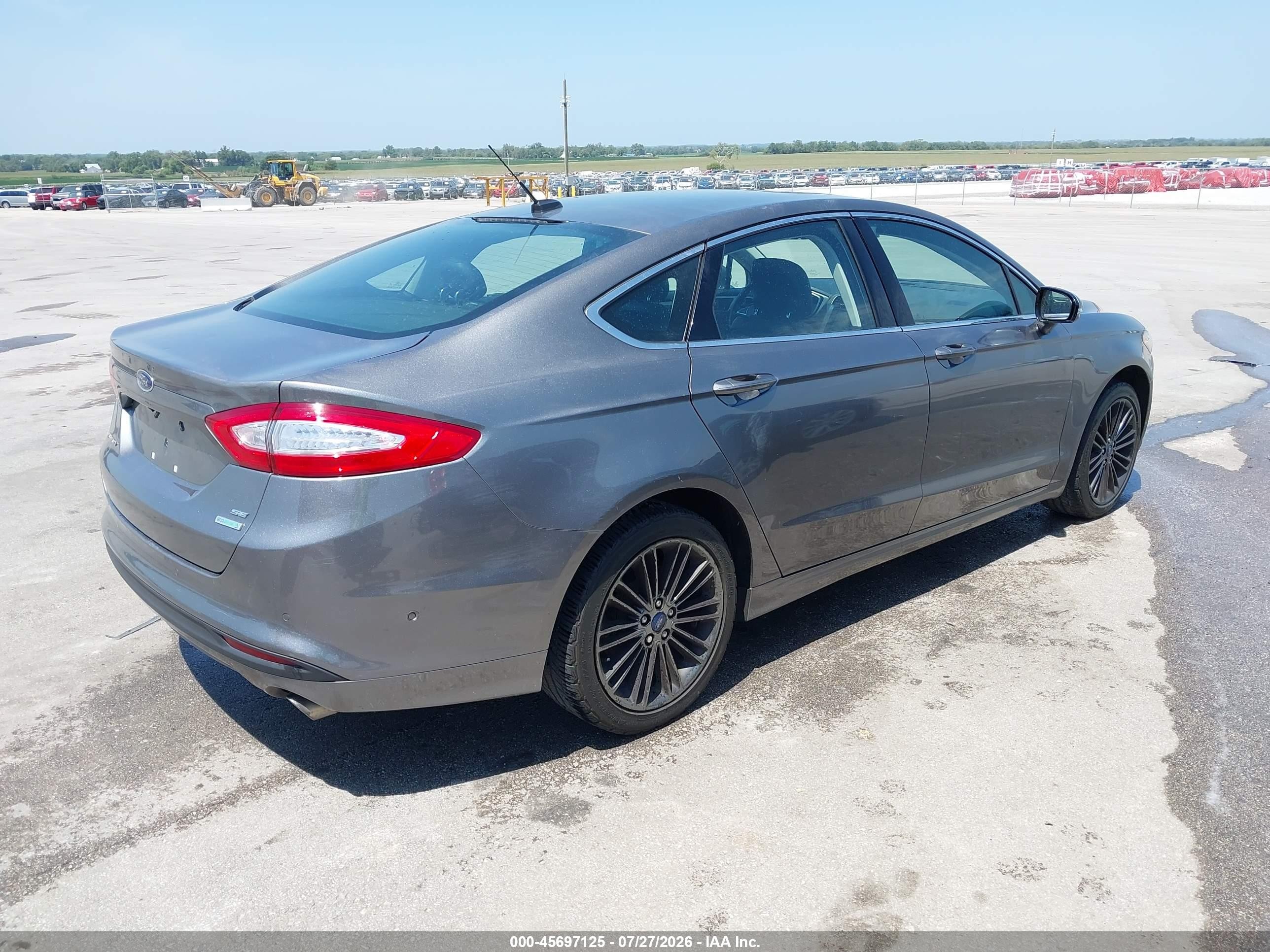 2014 Ford Fusion Se Gray vin: 3FA6P0HD6ER337203