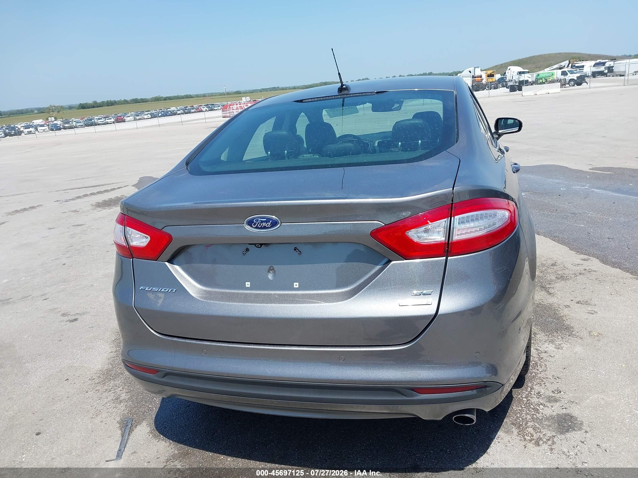 2014 Ford Fusion Se Gray vin: 3FA6P0HD6ER337203