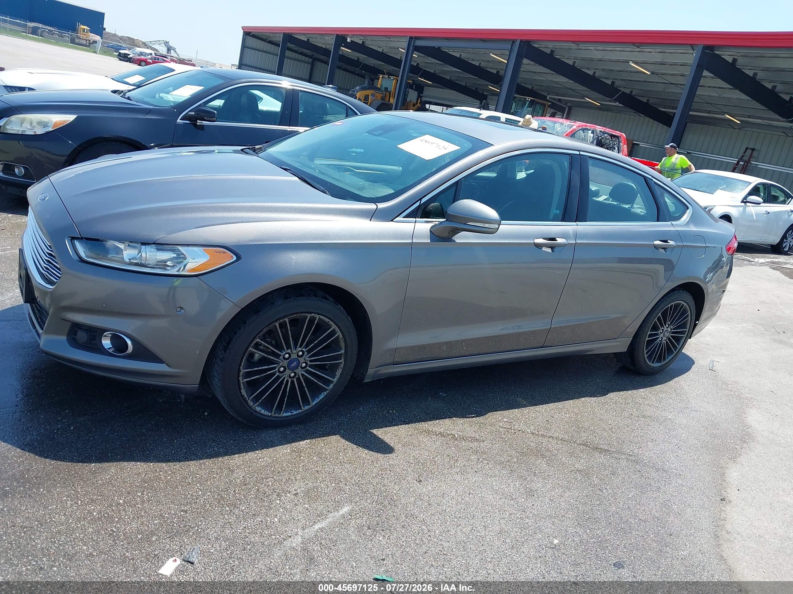 2014 Ford Fusion Se Gray vin: 3FA6P0HD6ER337203