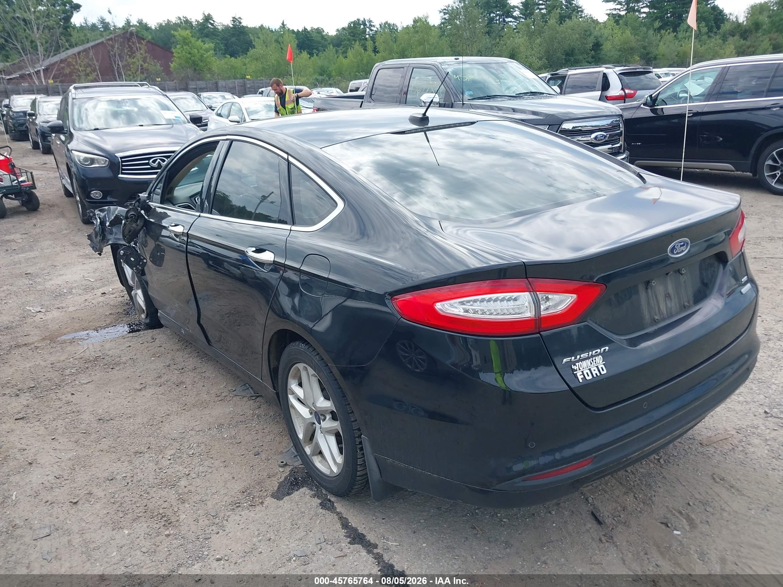 2014 Ford Fusion Se Black vin: 3FA6P0HD6ER345480