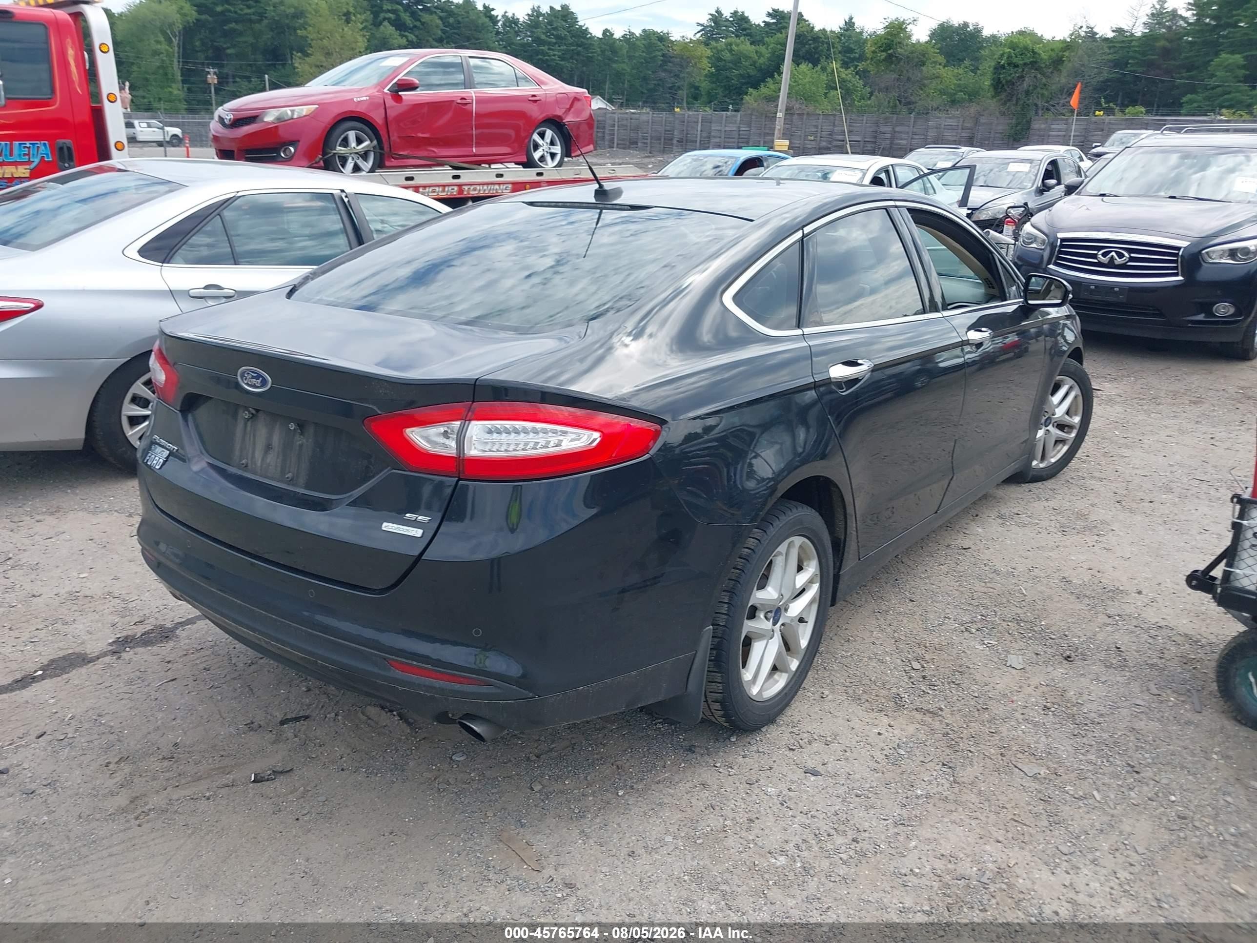 2014 Ford Fusion Se Black vin: 3FA6P0HD6ER345480