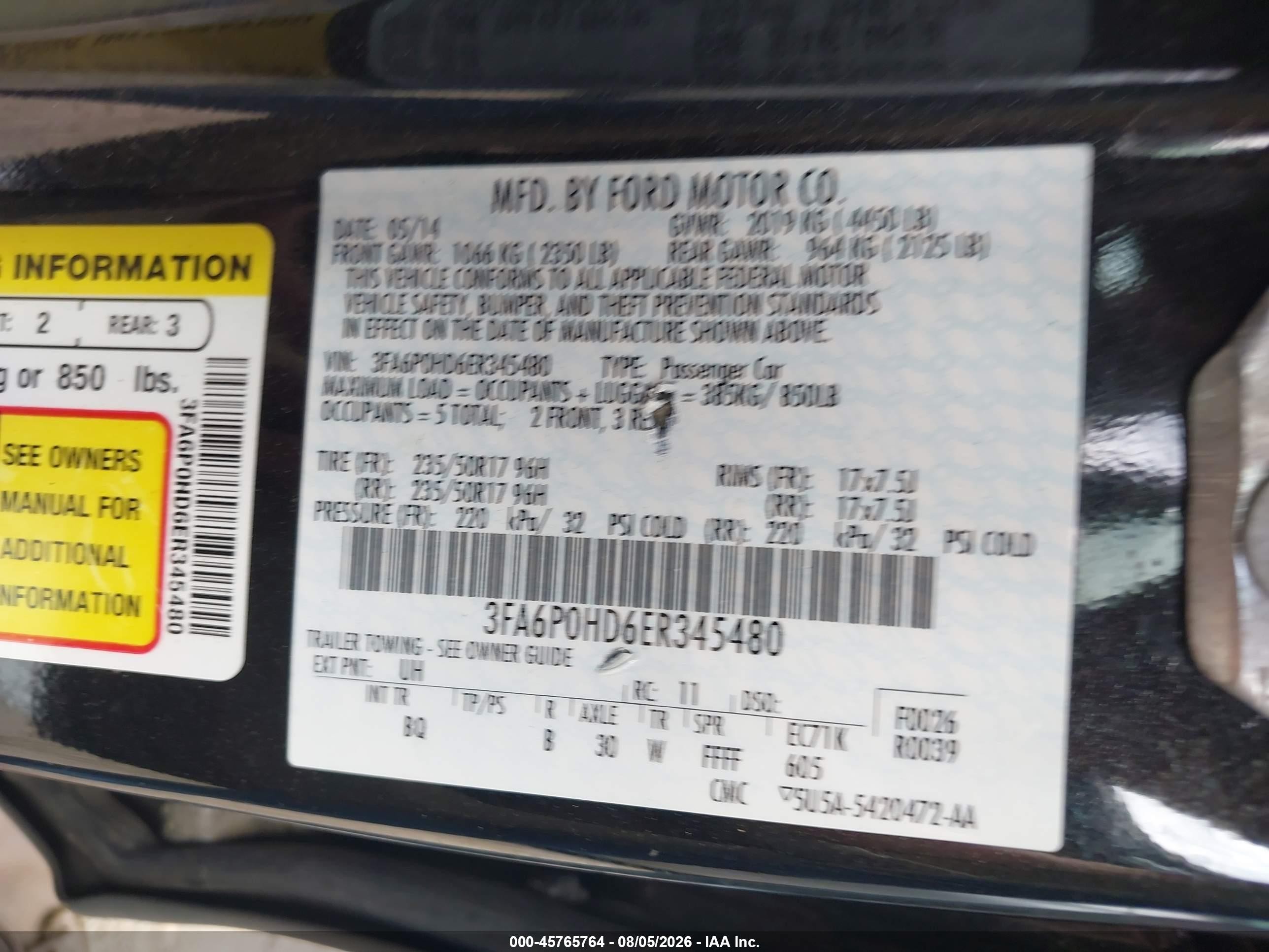 2014 Ford Fusion Se Black vin: 3FA6P0HD6ER345480