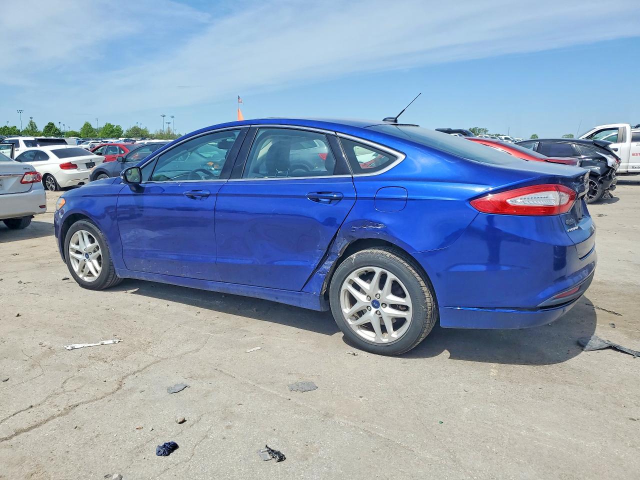 2014 Ford Fusion Se Blue vin: 3FA6P0HD6ER353465