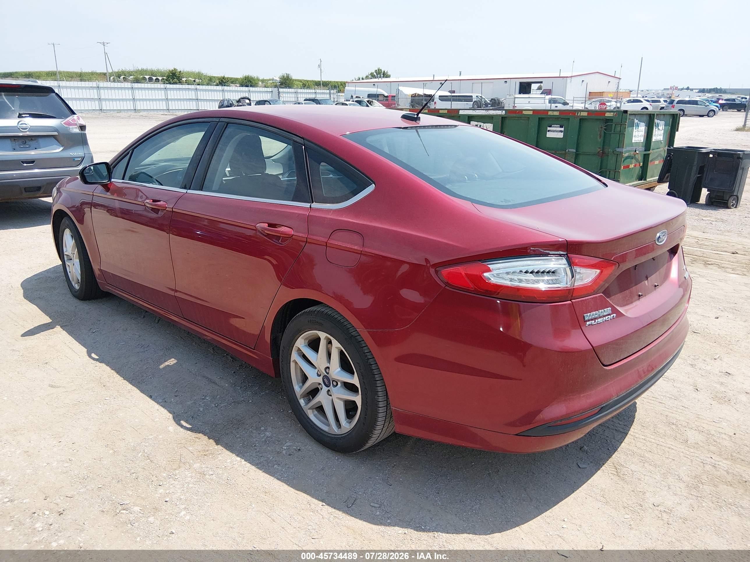 2014 Ford Fusion Se Red vin: 3FA6P0HD6ER355751
