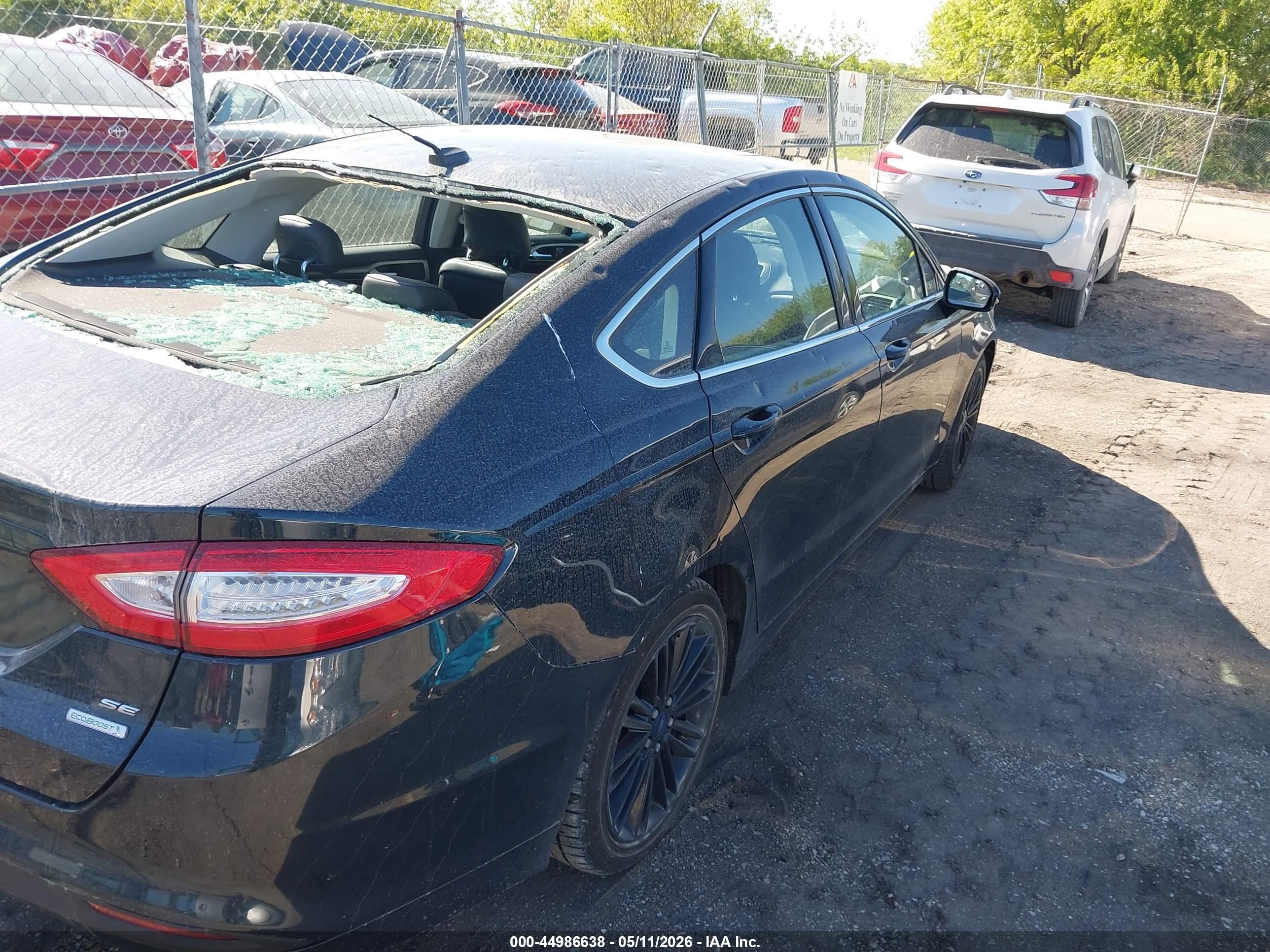 2014 Ford Fusion Se Black vin: 3FA6P0HD6ER396381