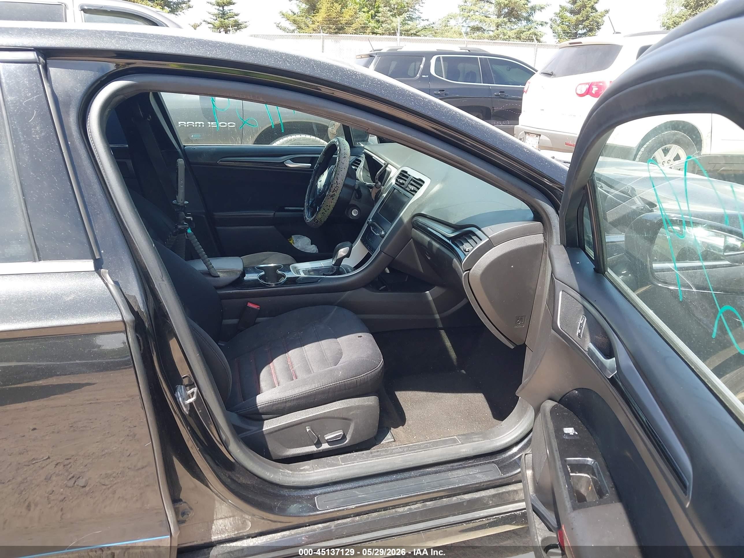 2015 Ford Fusion Se Black vin: 3FA6P0HD6FR105007