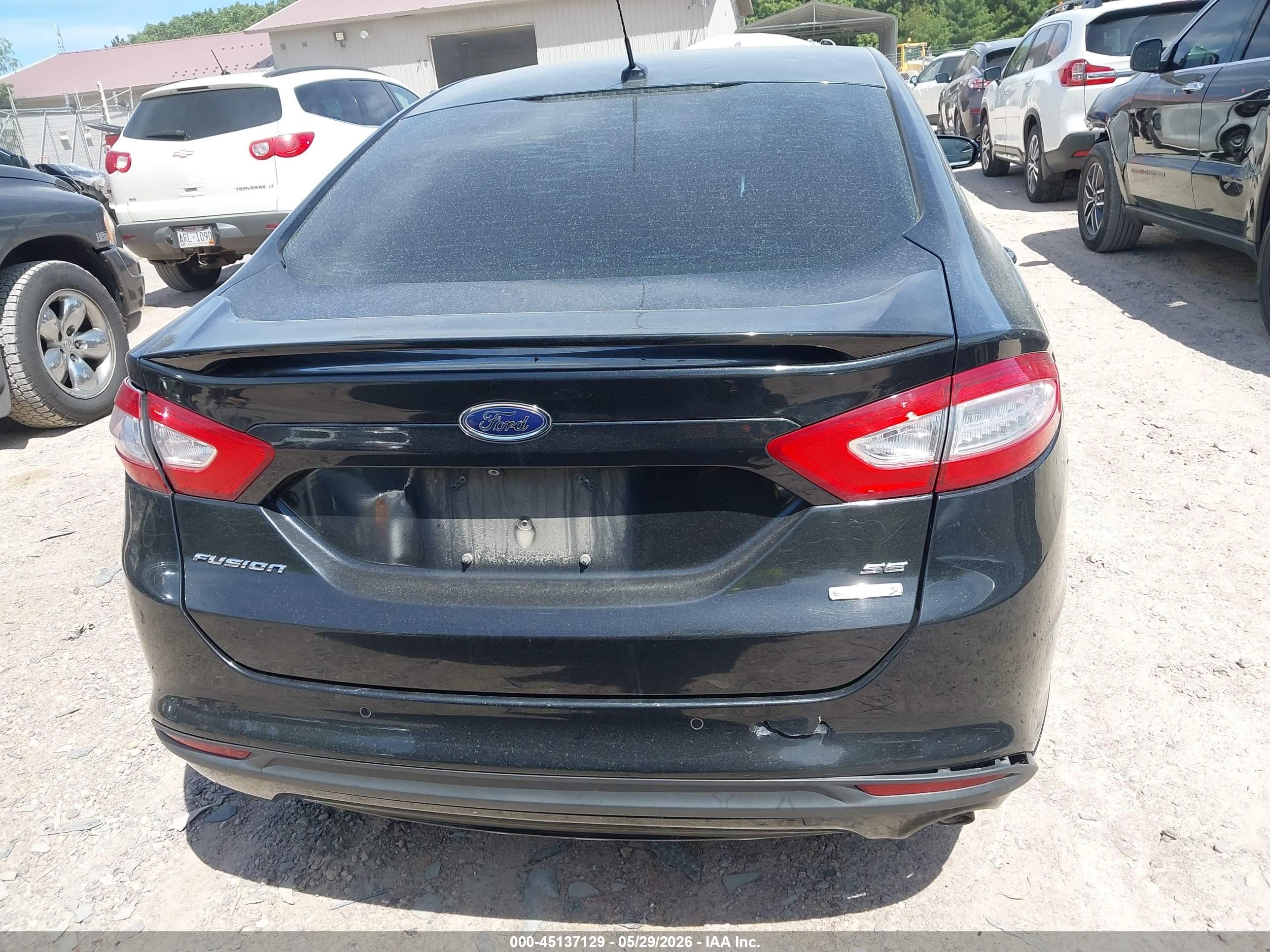 2015 Ford Fusion Se Black vin: 3FA6P0HD6FR105007