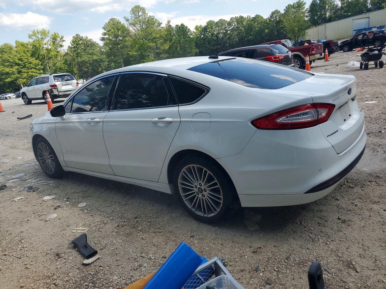2015 Ford Fusion Se White vin: 3FA6P0HD6FR211070