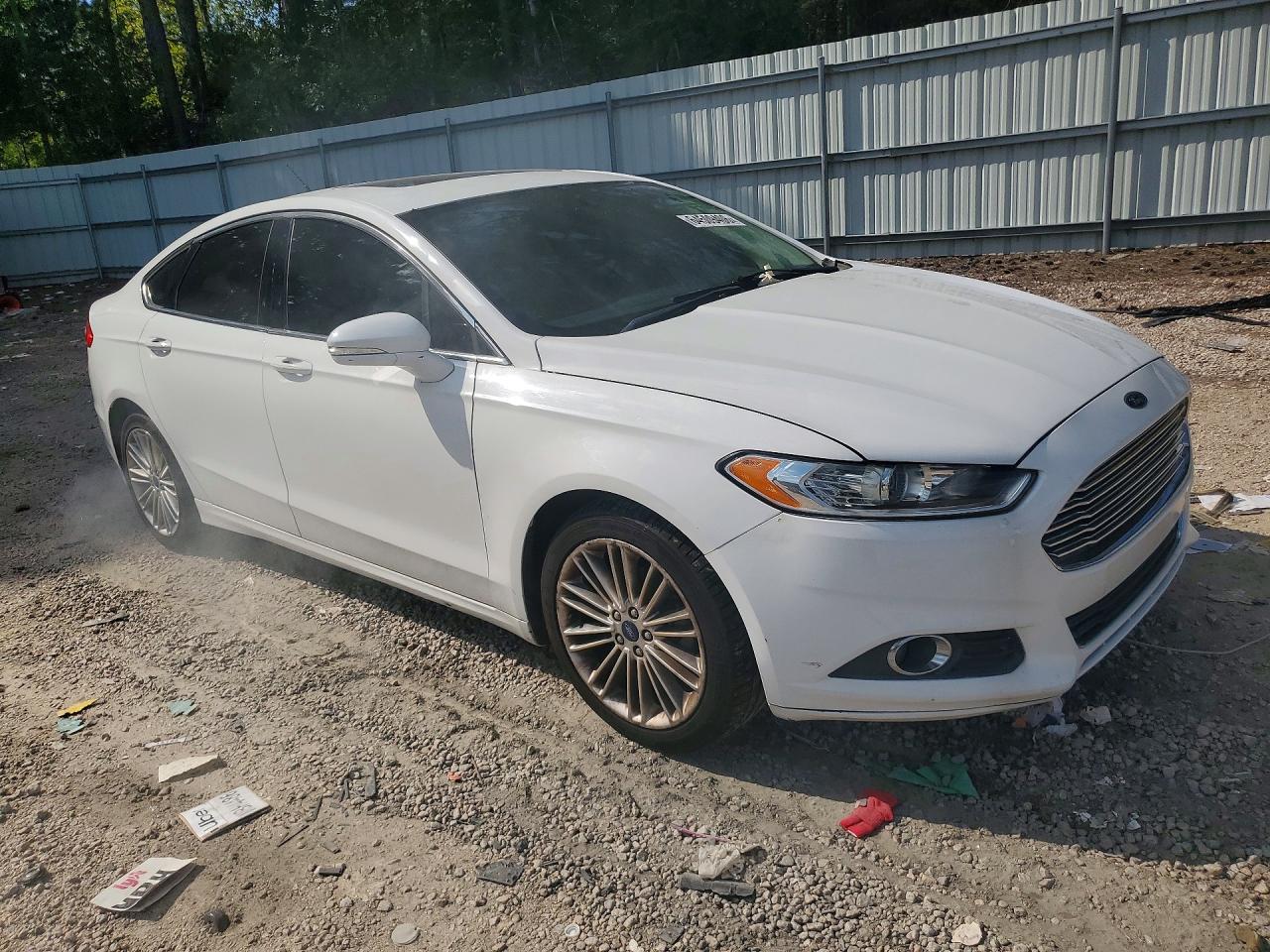 2015 Ford Fusion Se White vin: 3FA6P0HD6FR211070