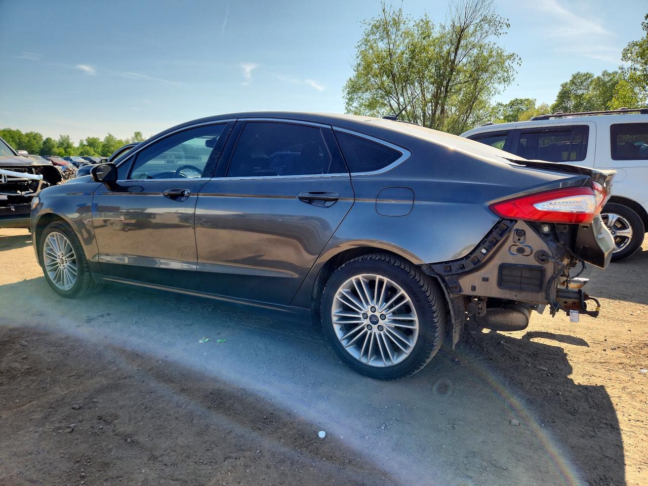 2015 Ford Fusion Se Gray vin: 3FA6P0HD6FR256588