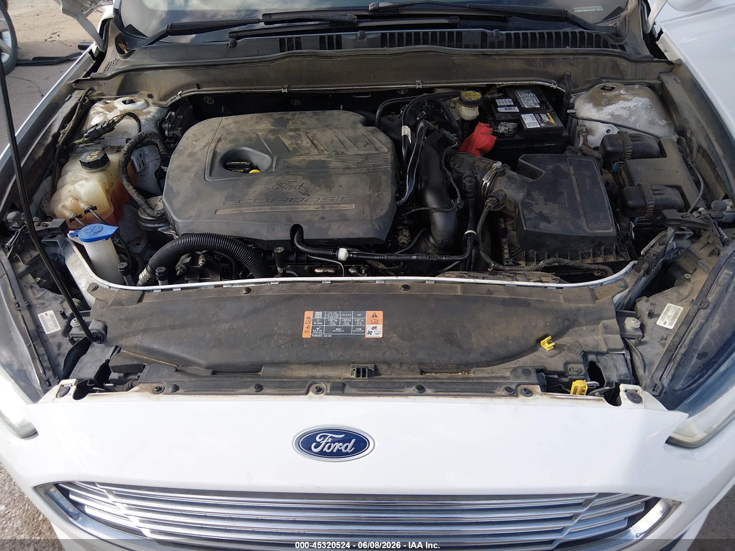 2016 Ford Fusion Se White vin: 3FA6P0HD6GR104800