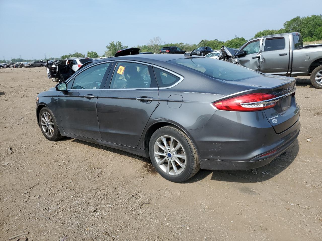 2017 Ford Fusion Se Gray vin: 3FA6P0HD6HR128676