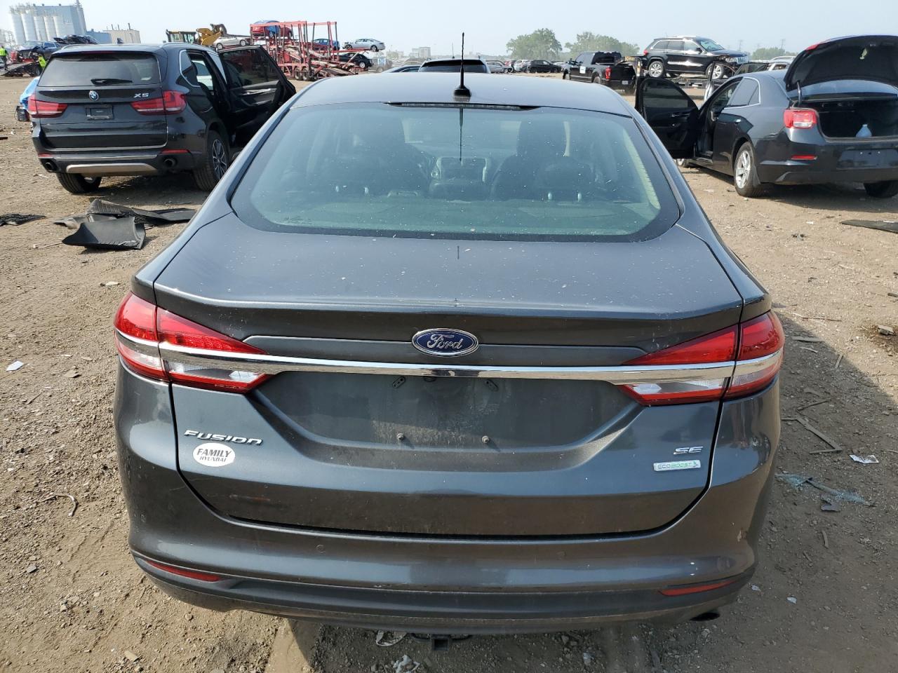 2017 Ford Fusion Se Gray vin: 3FA6P0HD6HR128676