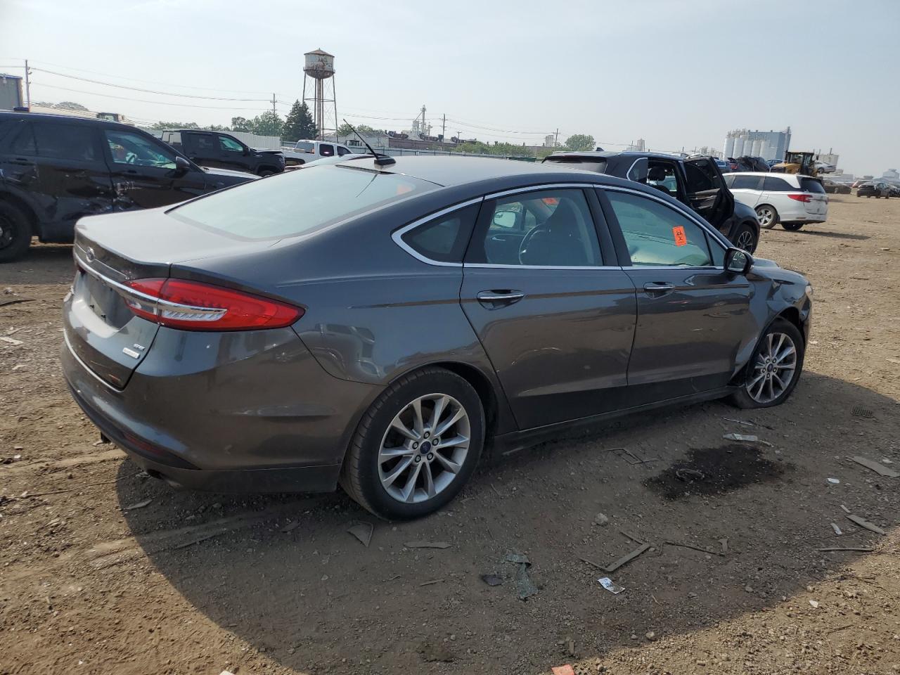 2017 Ford Fusion Se Gray vin: 3FA6P0HD6HR128676