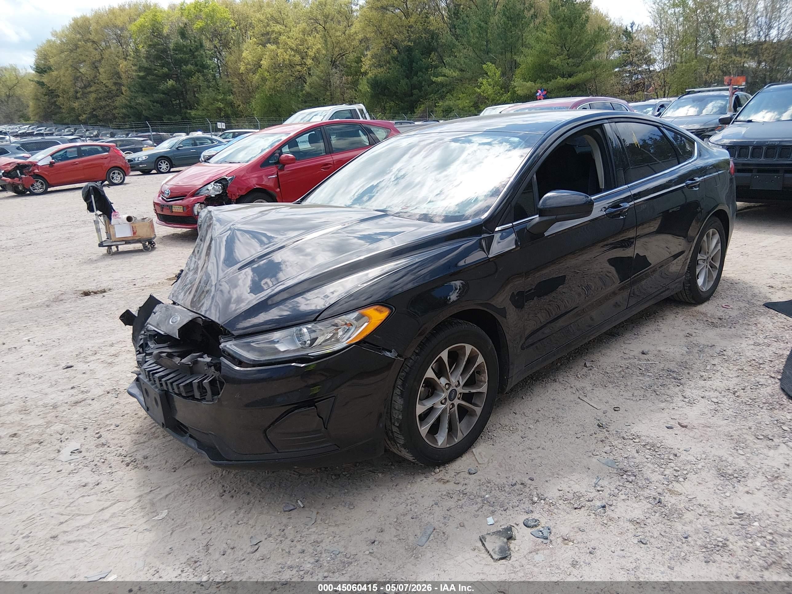 2020 Ford Fusion Se Black vin: 3FA6P0HD6LR162562