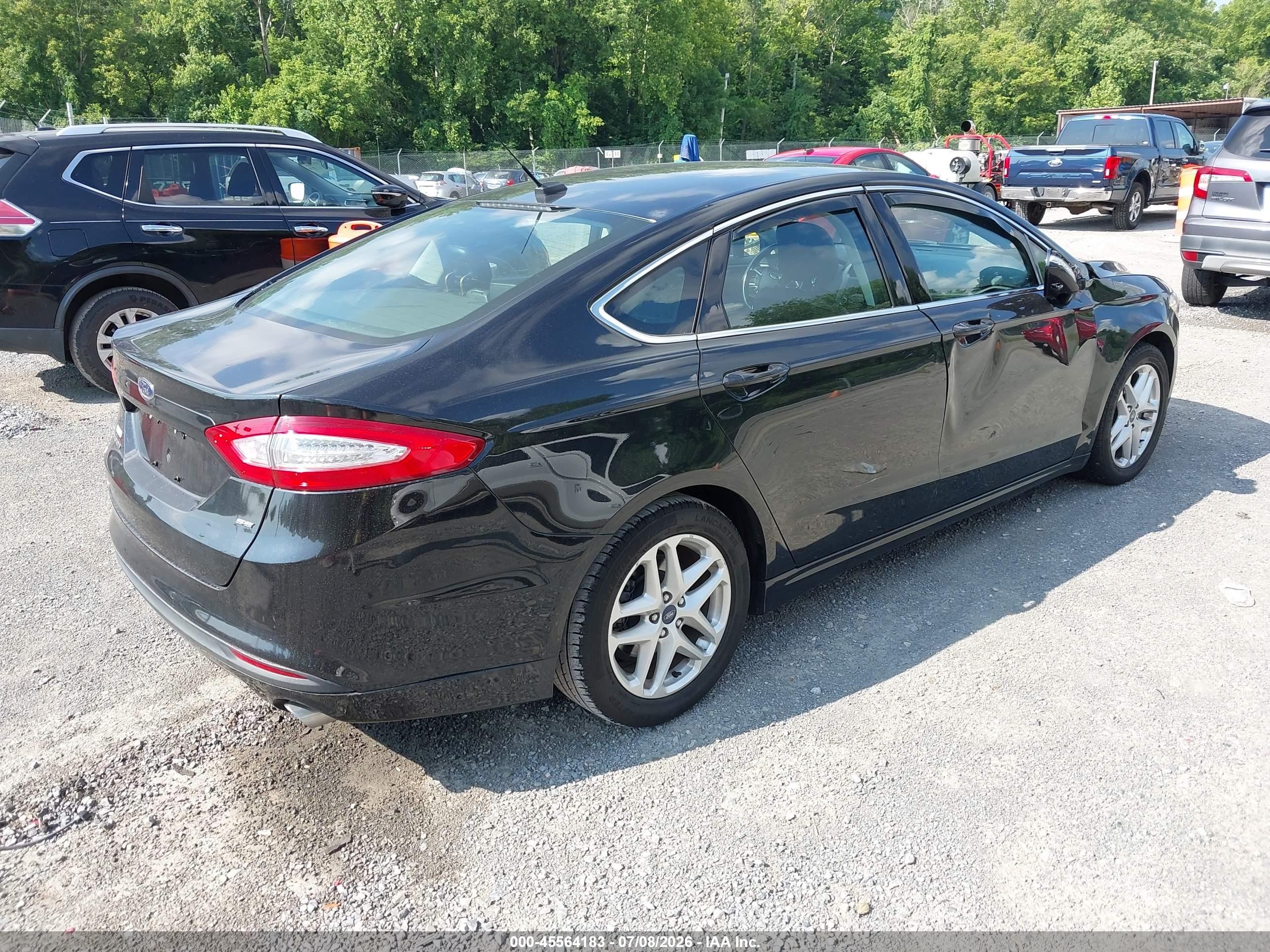 2014 Ford Fusion Se Black vin: 3FA6P0HD7ER142985