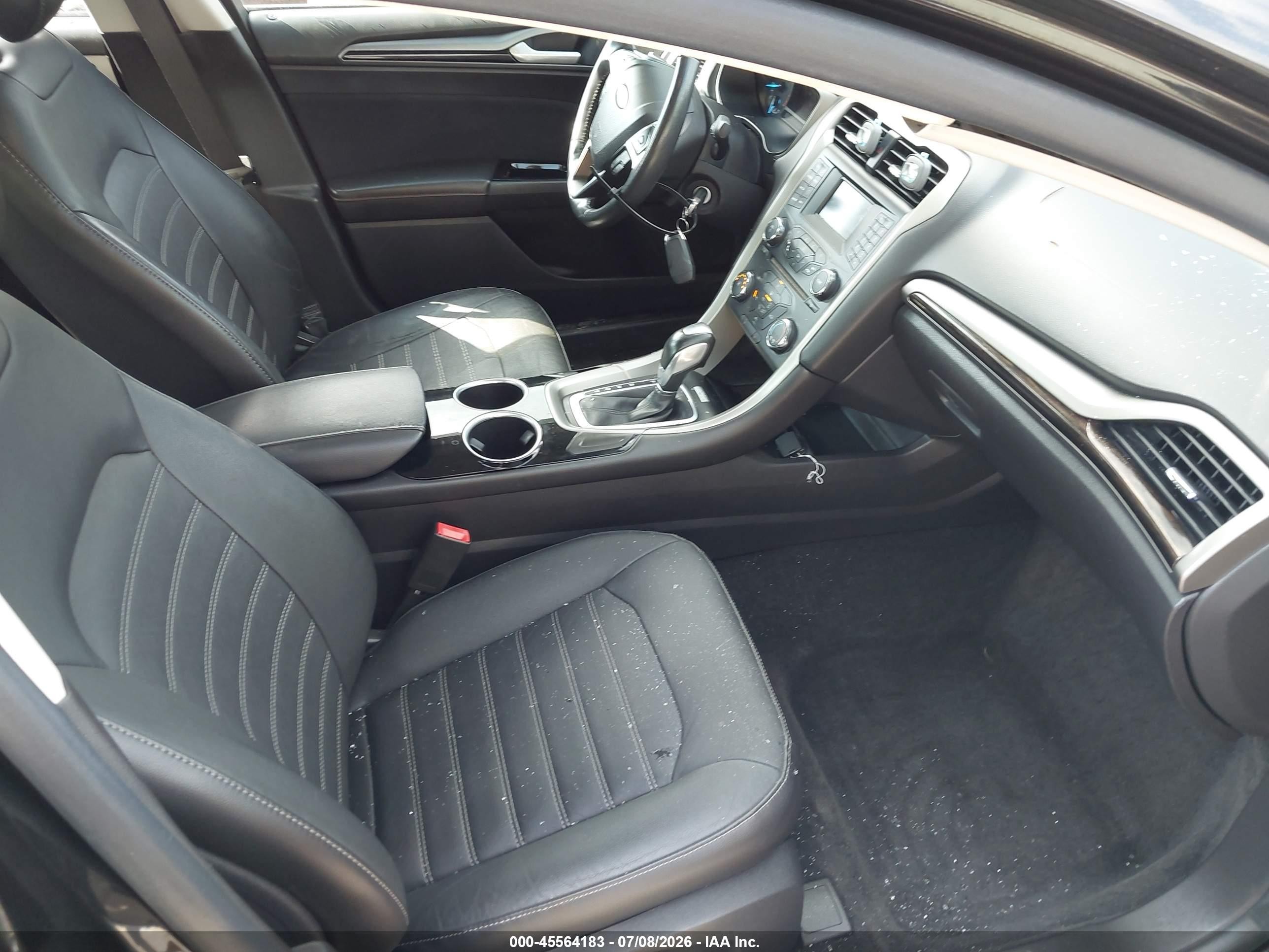 2014 Ford Fusion Se Black vin: 3FA6P0HD7ER142985
