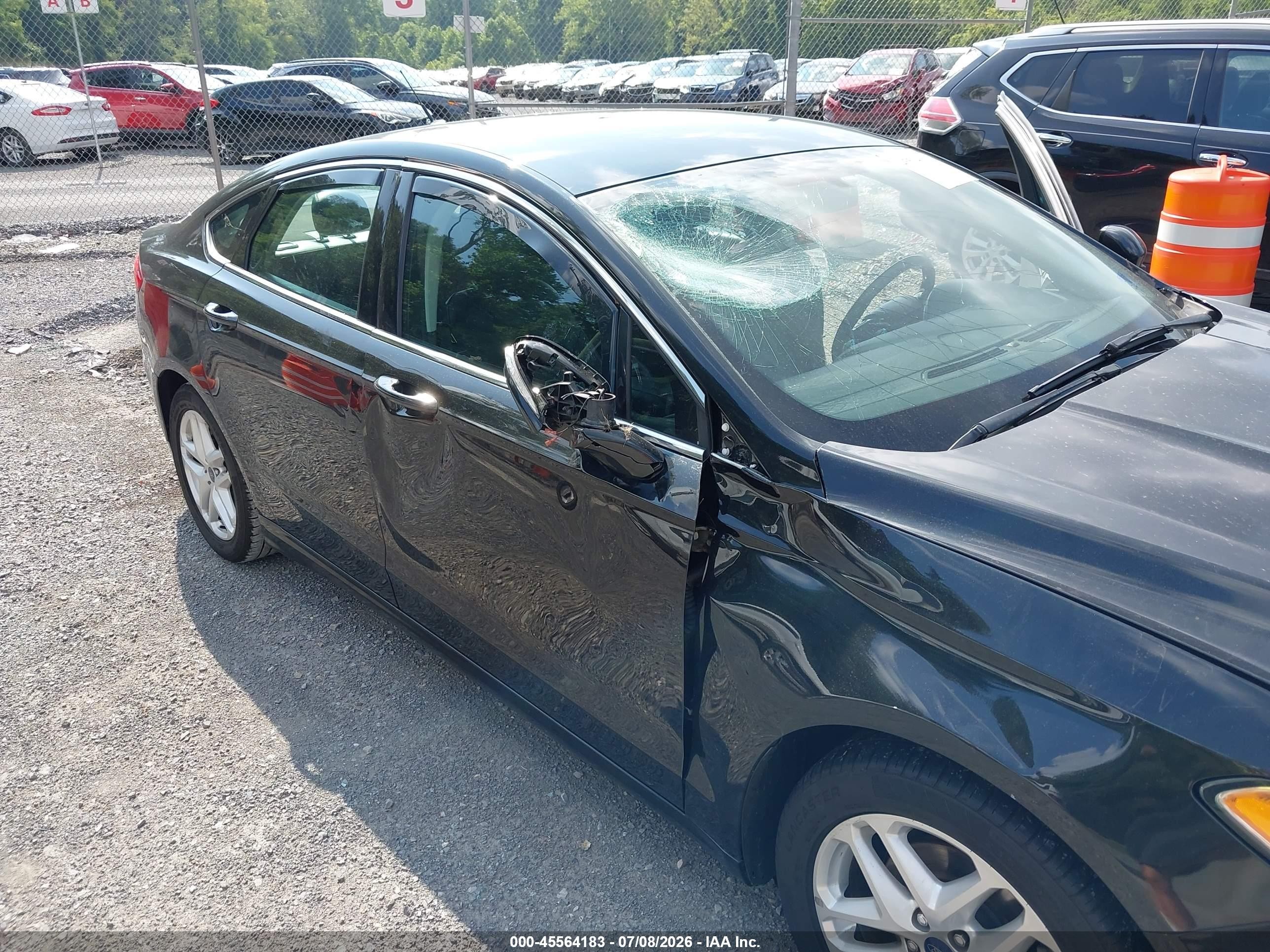 2014 Ford Fusion Se Black vin: 3FA6P0HD7ER142985