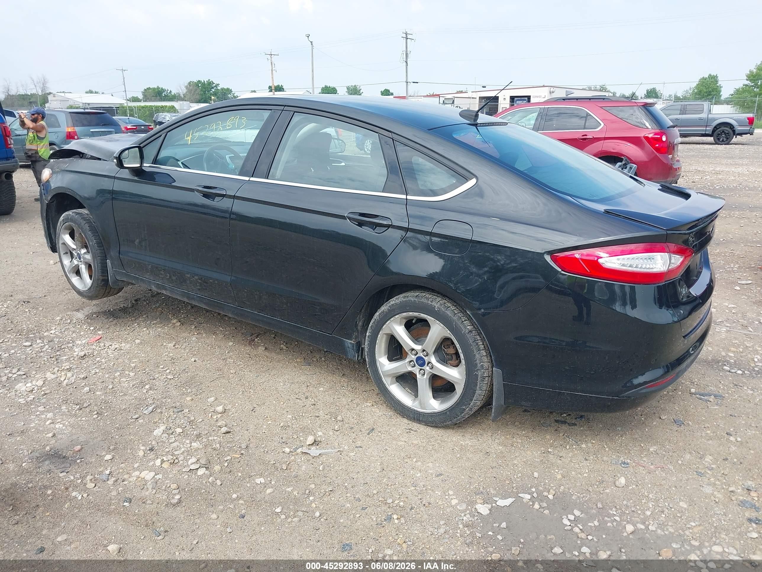 2014 Ford Fusion Se Black vin: 3FA6P0HD7ER147507