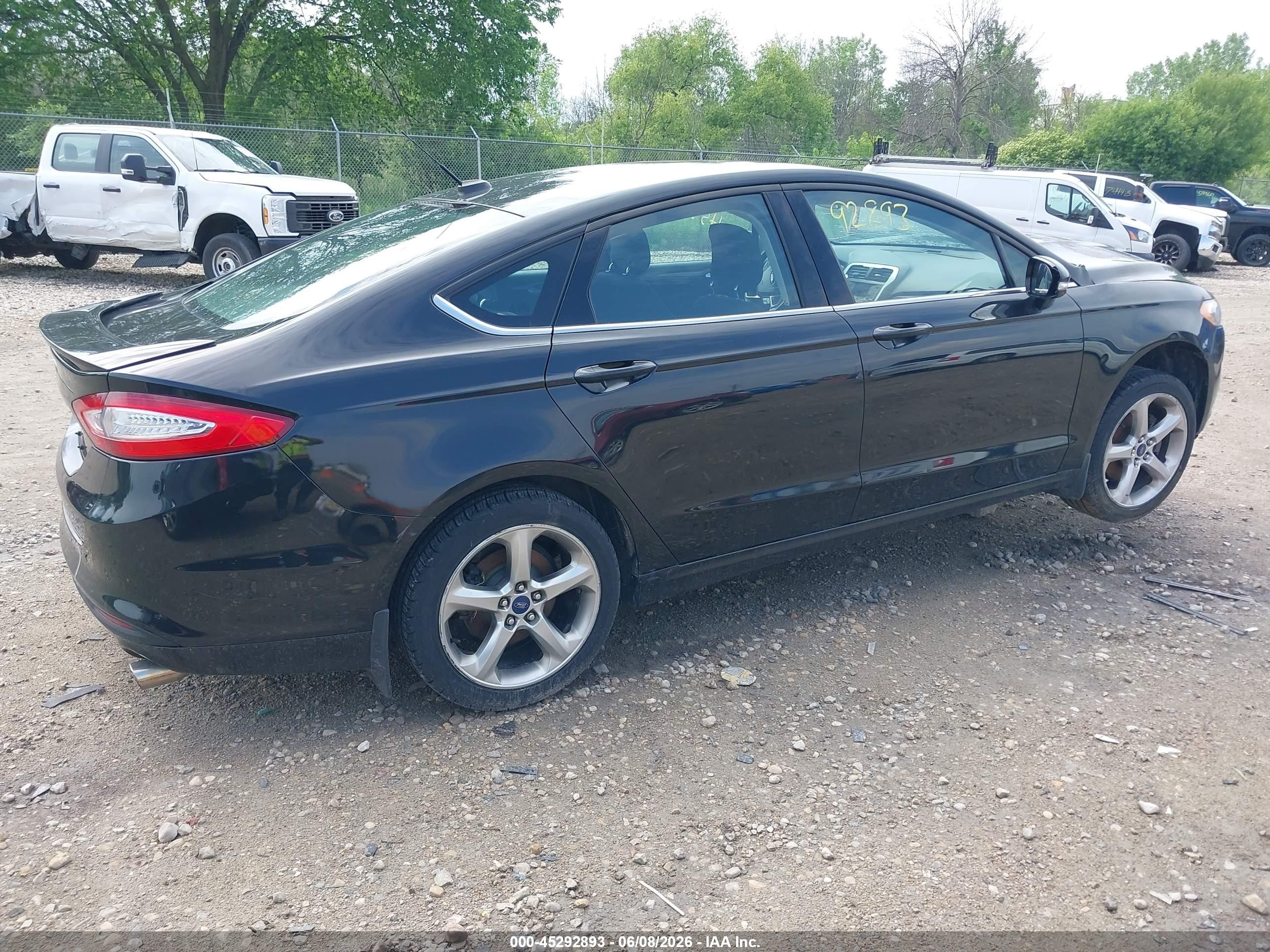 2014 Ford Fusion Se Black vin: 3FA6P0HD7ER147507