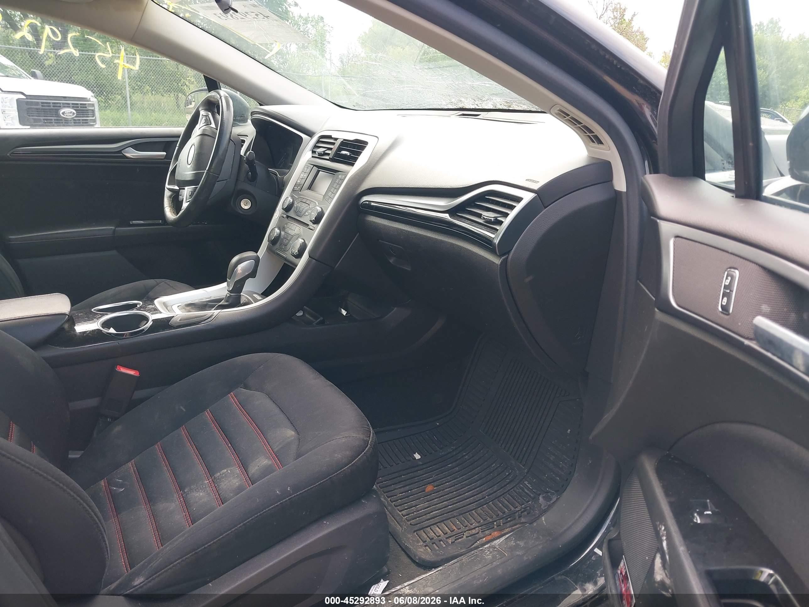 2014 Ford Fusion Se Black vin: 3FA6P0HD7ER147507
