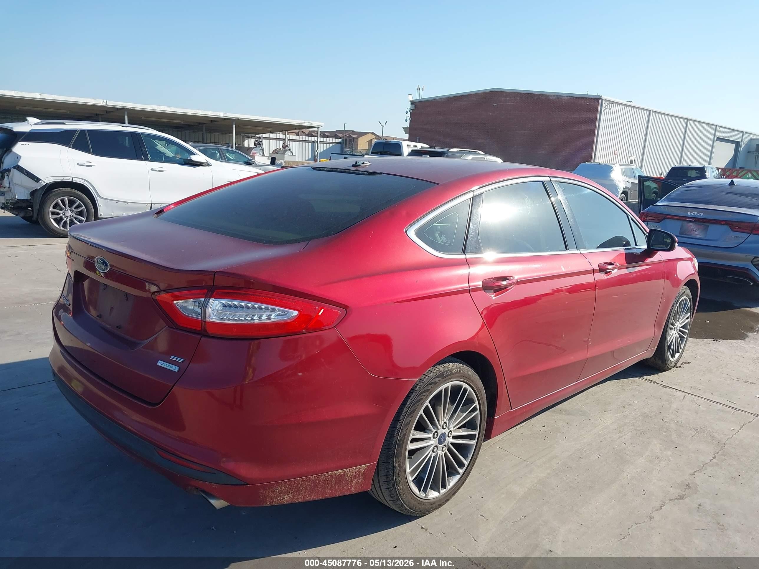 2014 Ford Fusion Se Red vin: 3FA6P0HD7ER149077