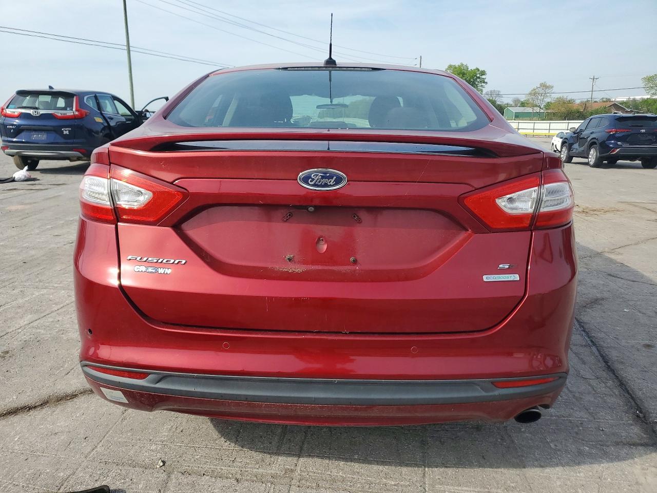 2014 Ford Fusion Se Red vin: 3FA6P0HD7ER154845