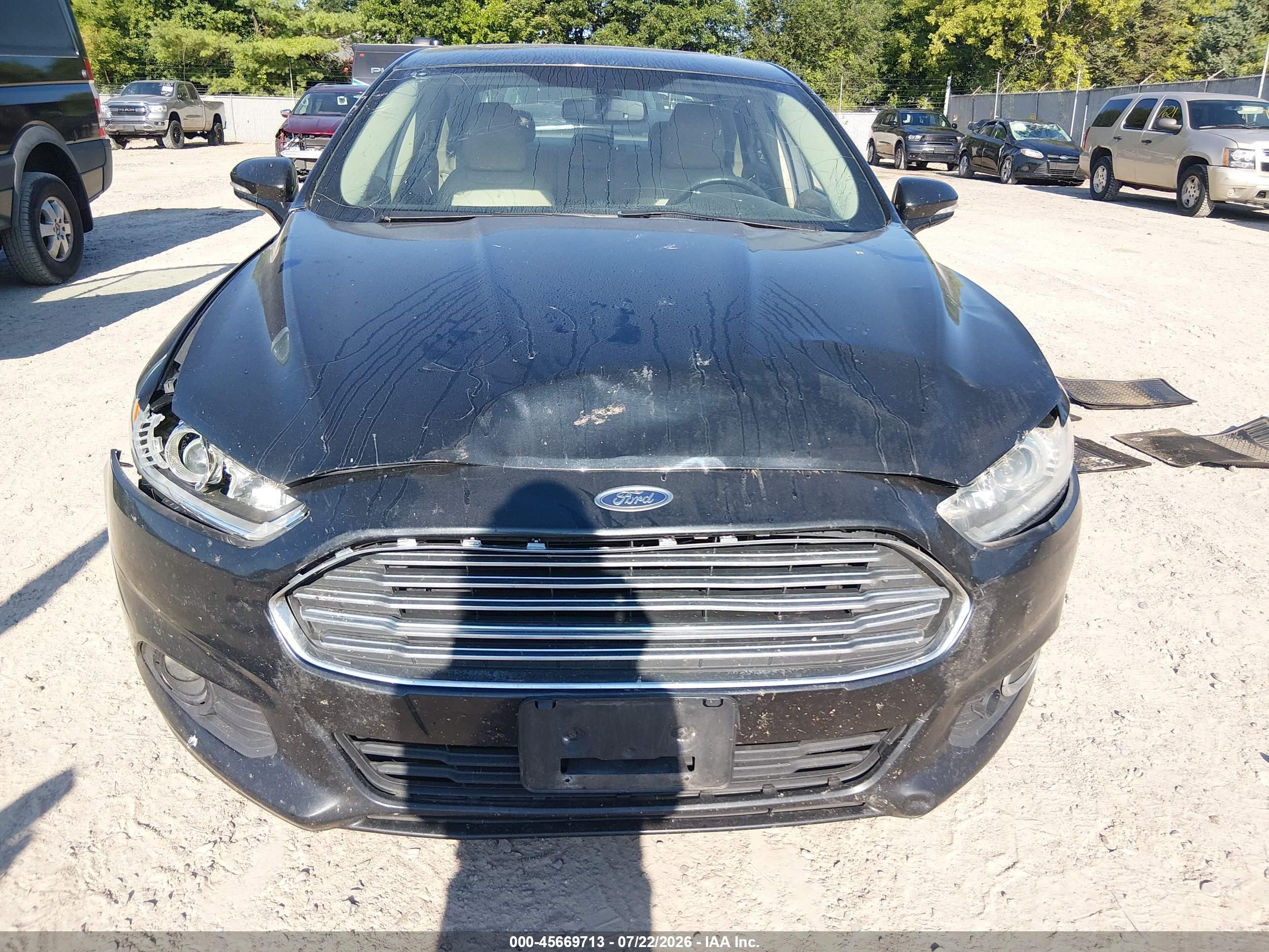 2014 Ford Fusion Se Black vin: 3FA6P0HD7ER163867