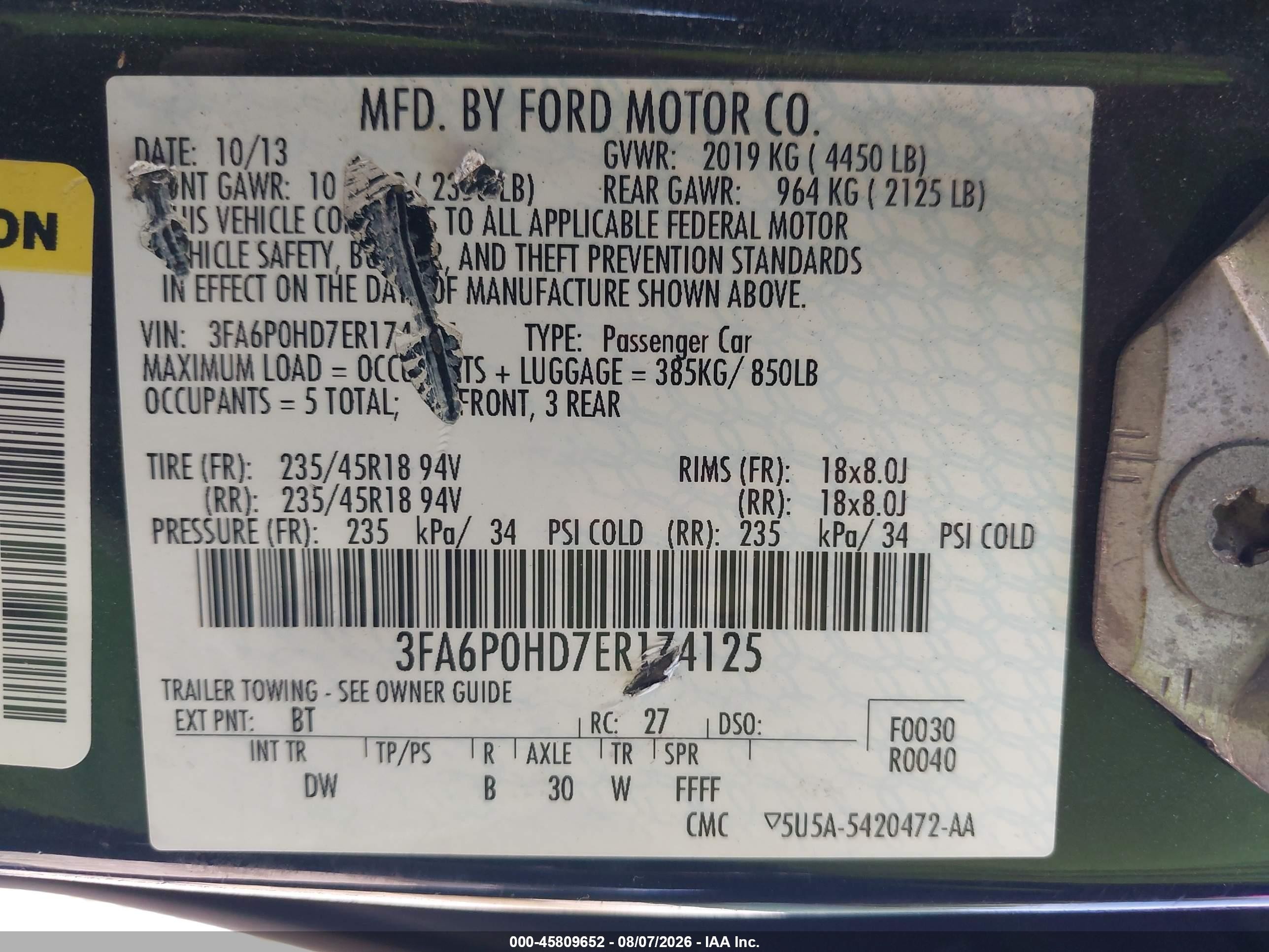 2014 Ford Fusion Se Black vin: 3FA6P0HD7ER174125
