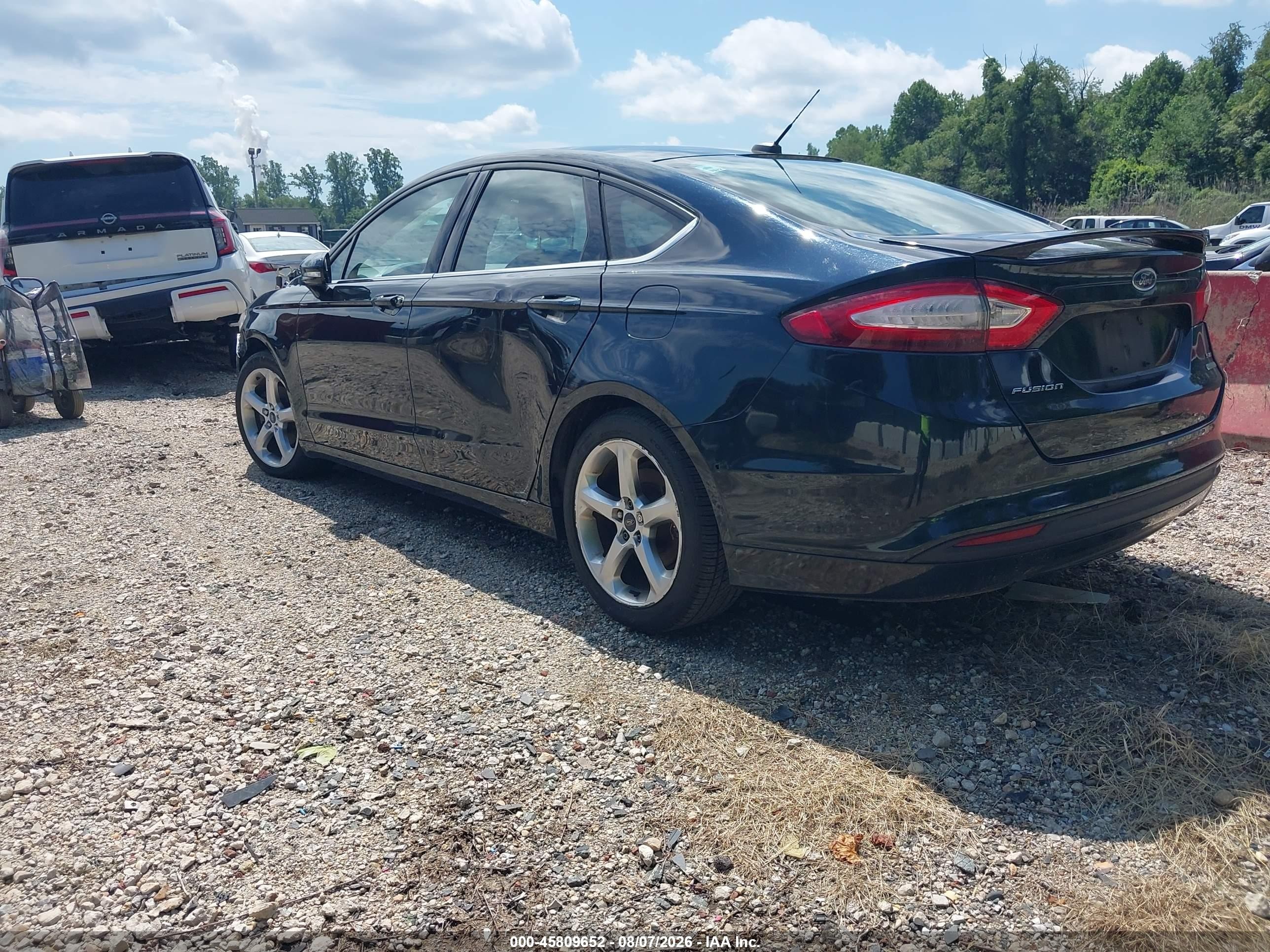 2014 Ford Fusion Se Black vin: 3FA6P0HD7ER174125