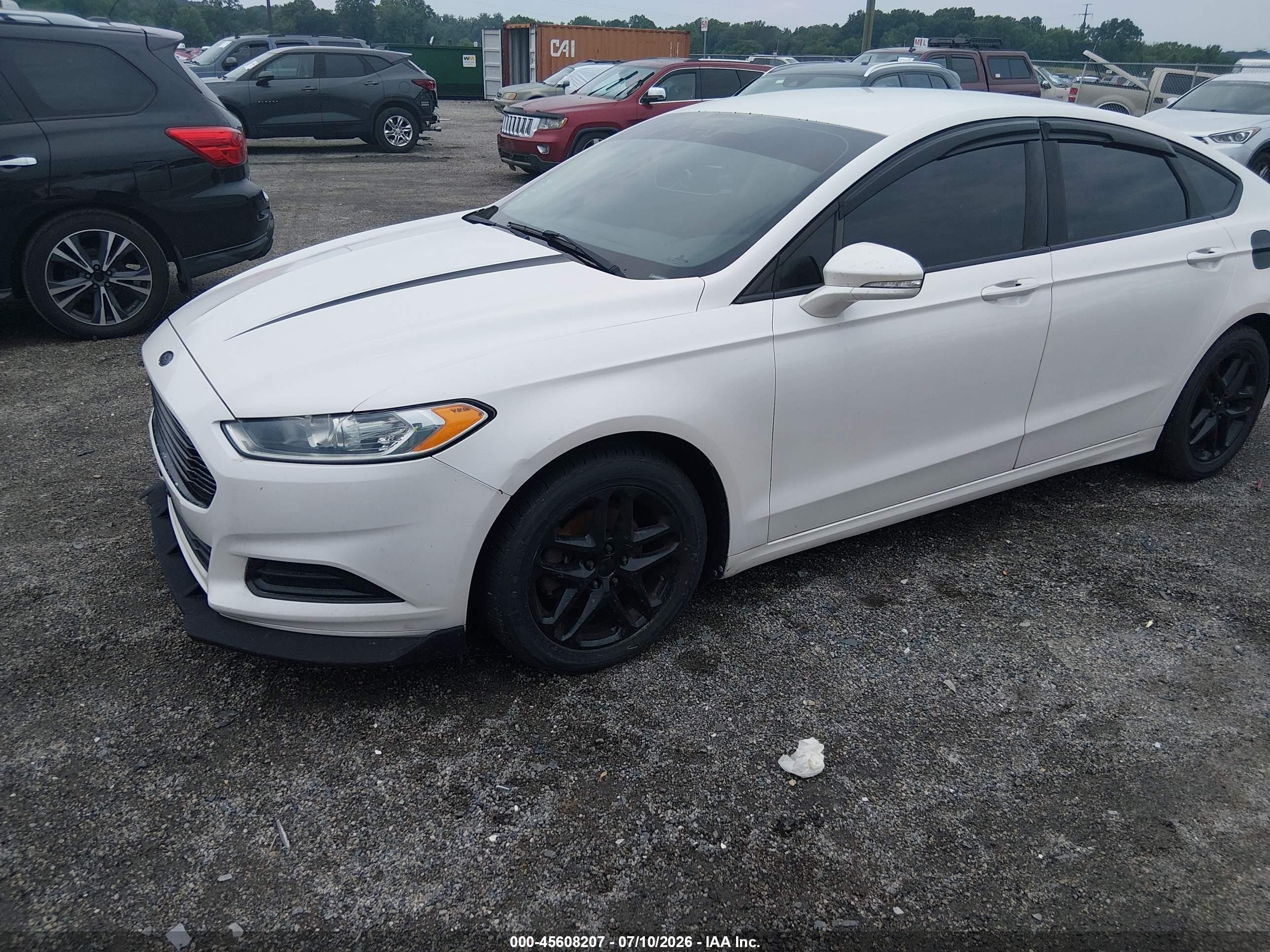 2014 Ford Fusion Se White vin: 3FA6P0HD7ER183312