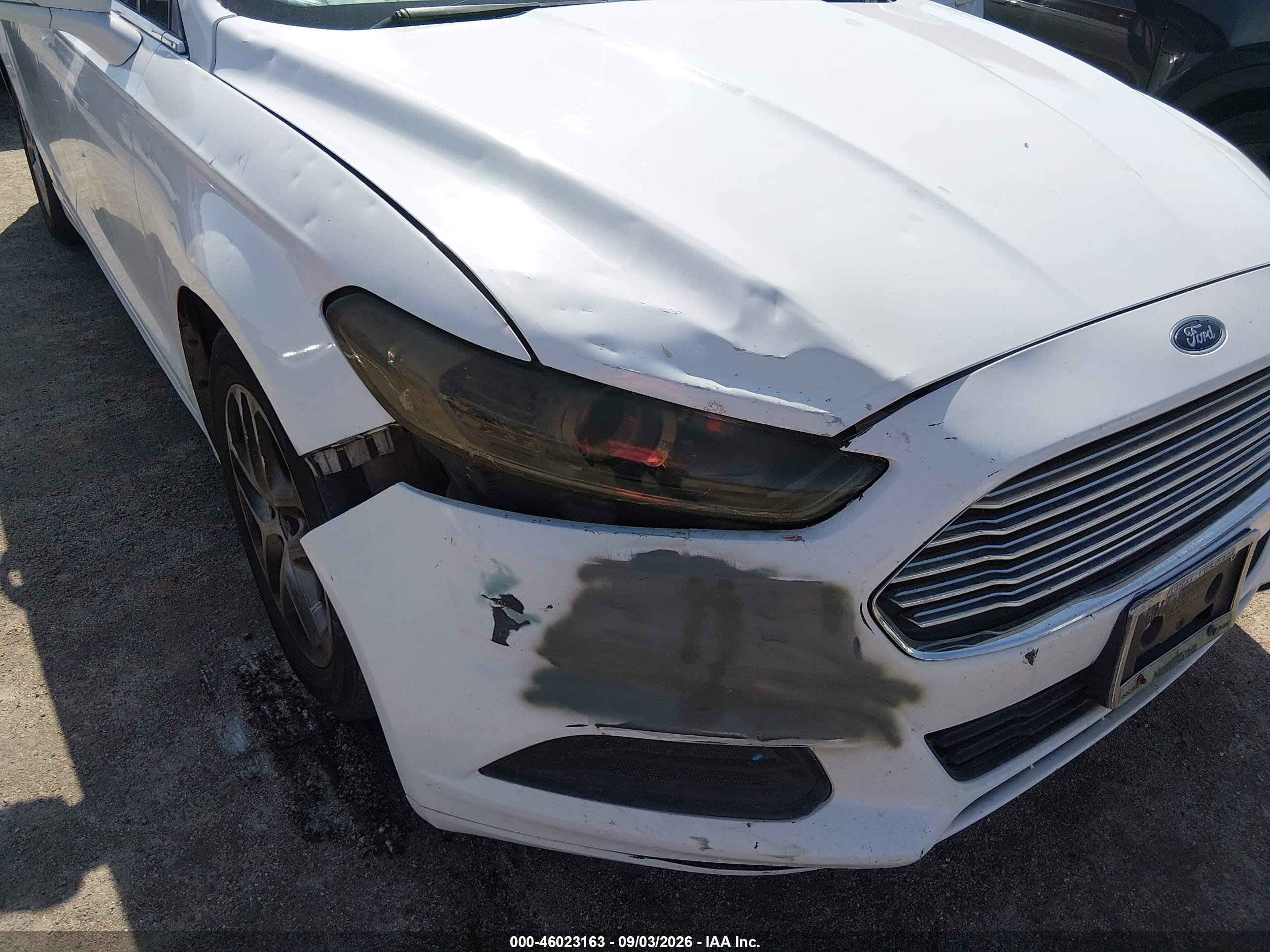 2014 Ford Fusion Se White vin: 3FA6P0HD7ER193144