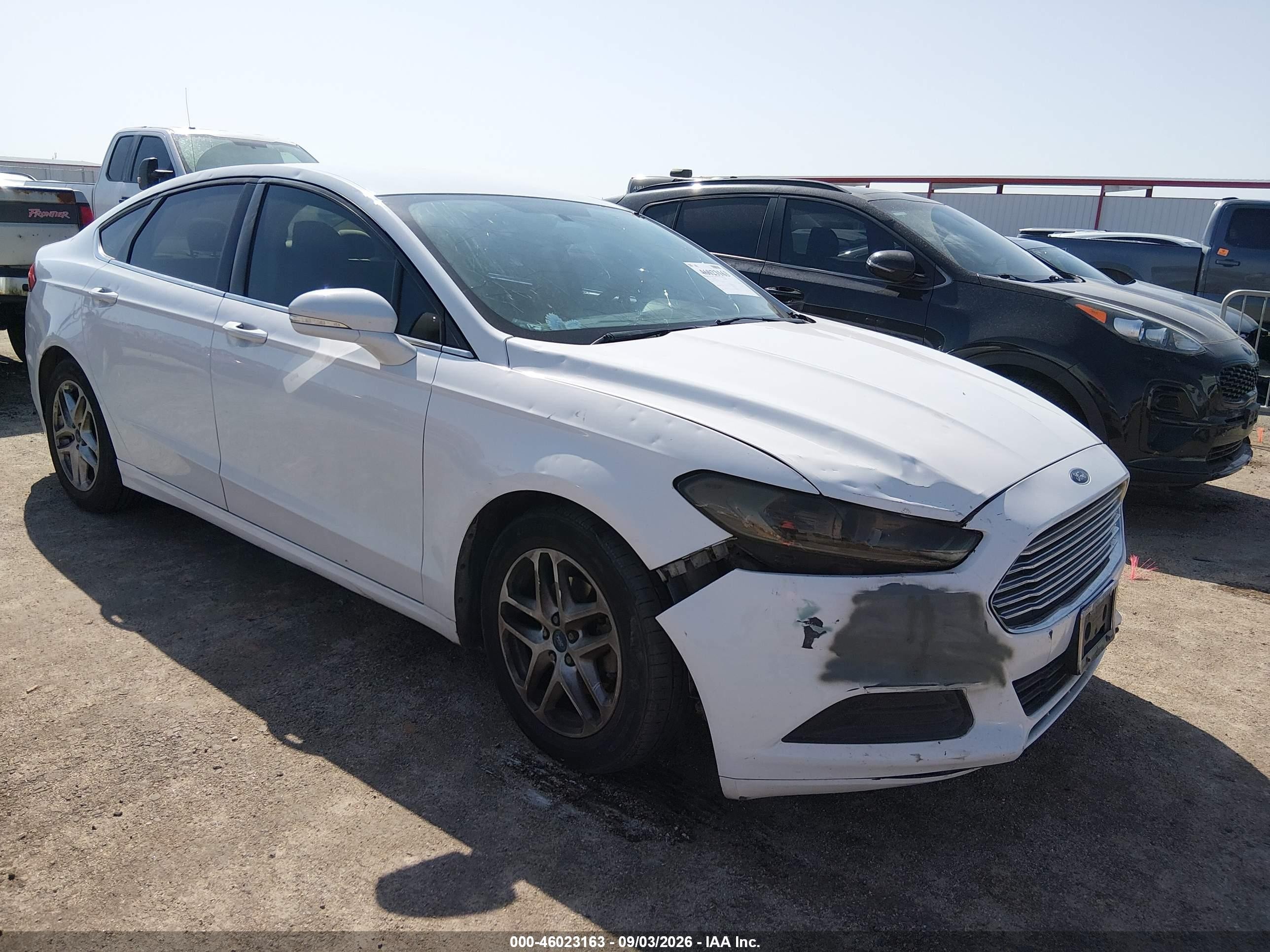 2014 Ford Fusion Se White vin: 3FA6P0HD7ER193144