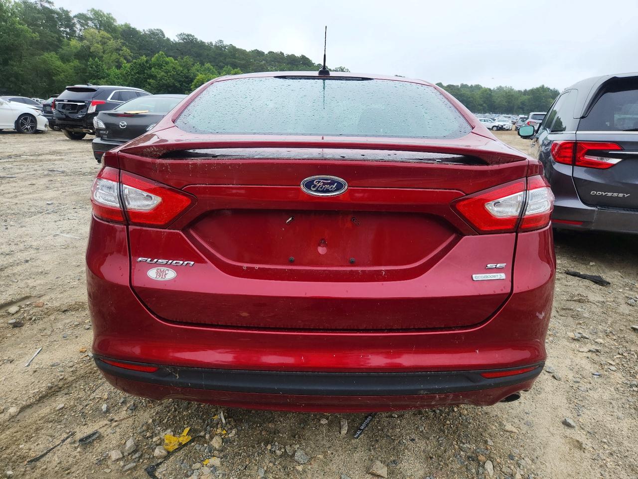 2014 Ford Fusion Se Red vin: 3FA6P0HD7ER198022