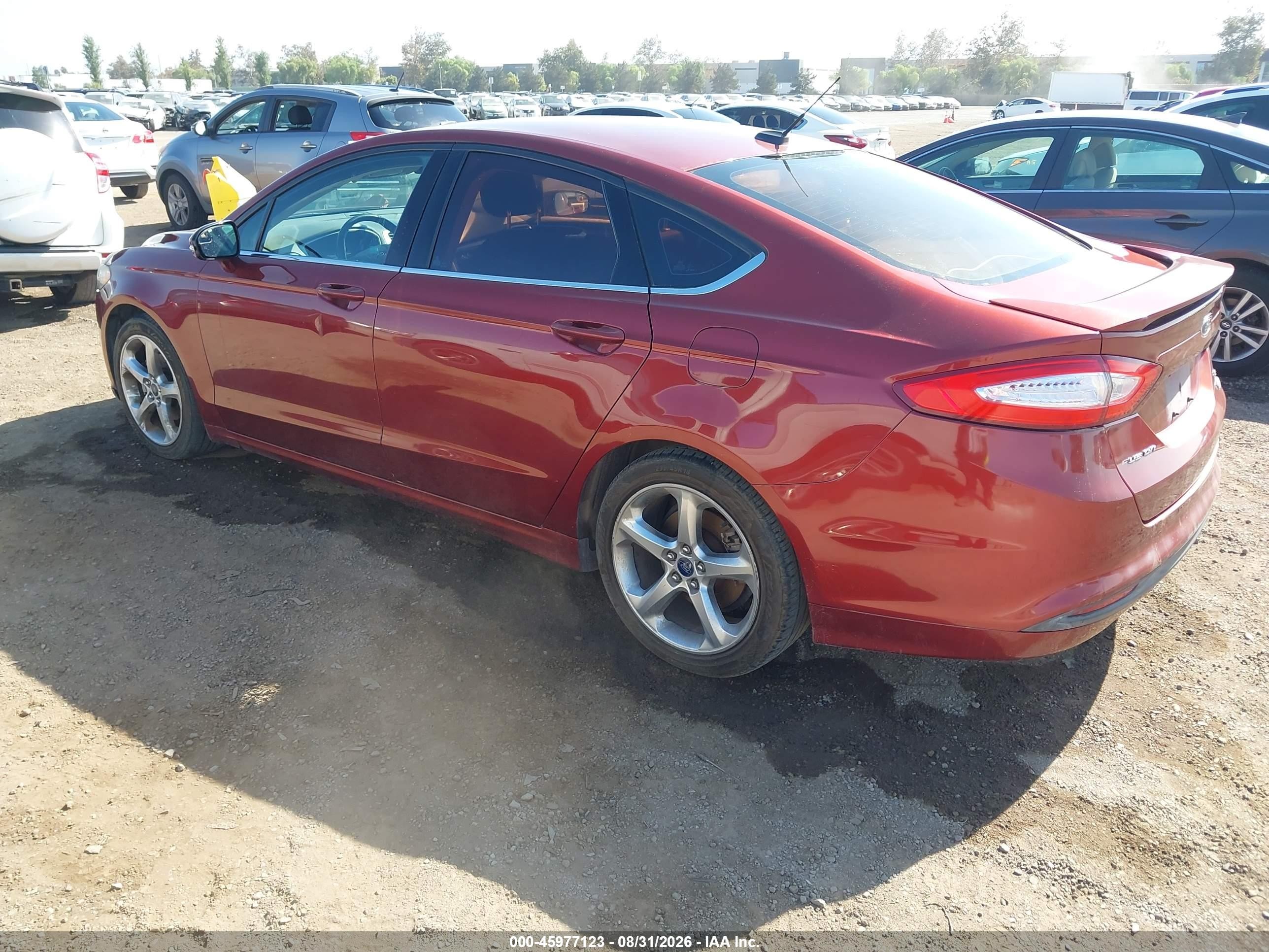 2014 Ford Fusion Se Burgundy vin: 3FA6P0HD7ER220343