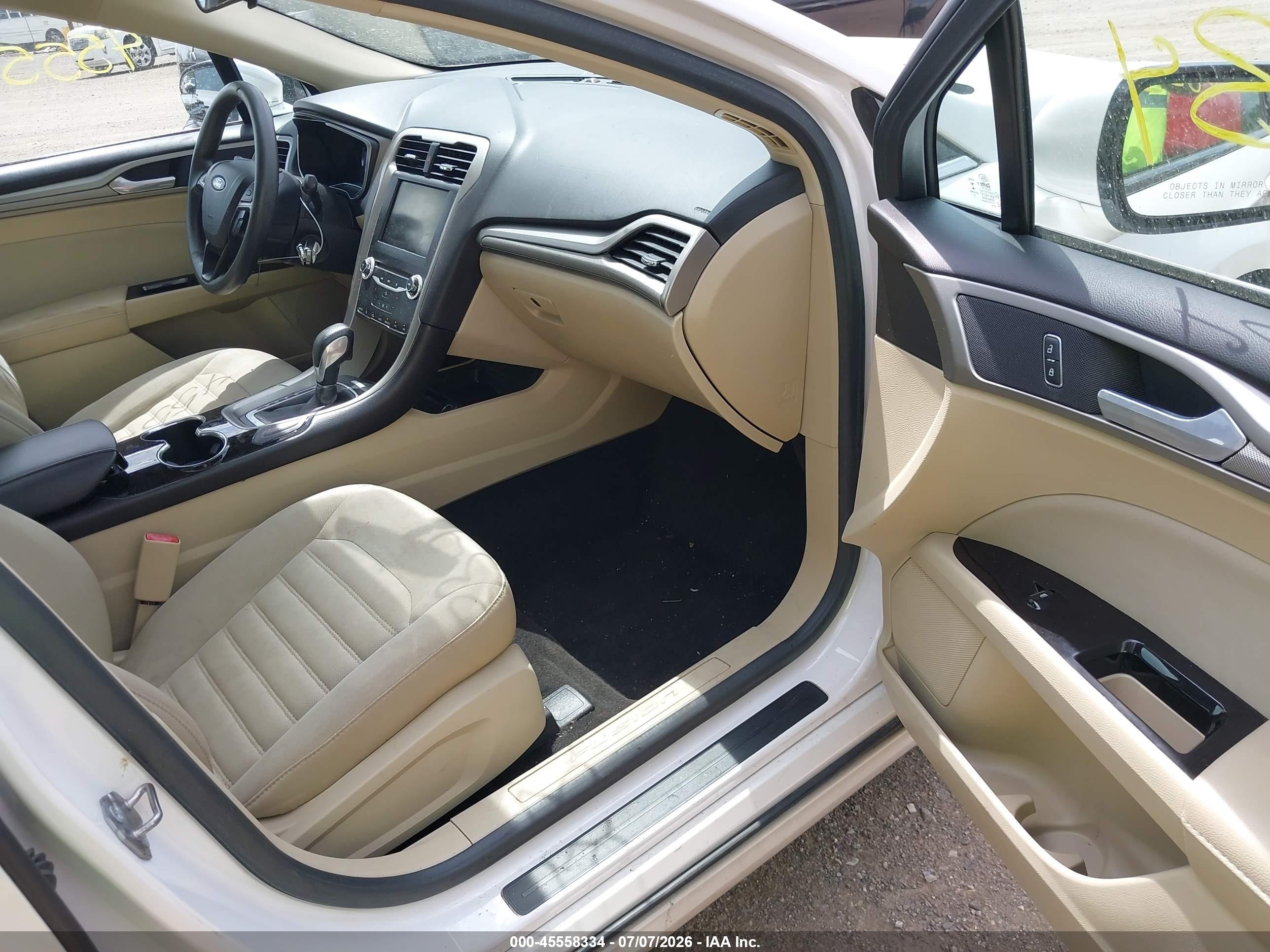2014 Ford Fusion Se White vin: 3FA6P0HD7ER231116