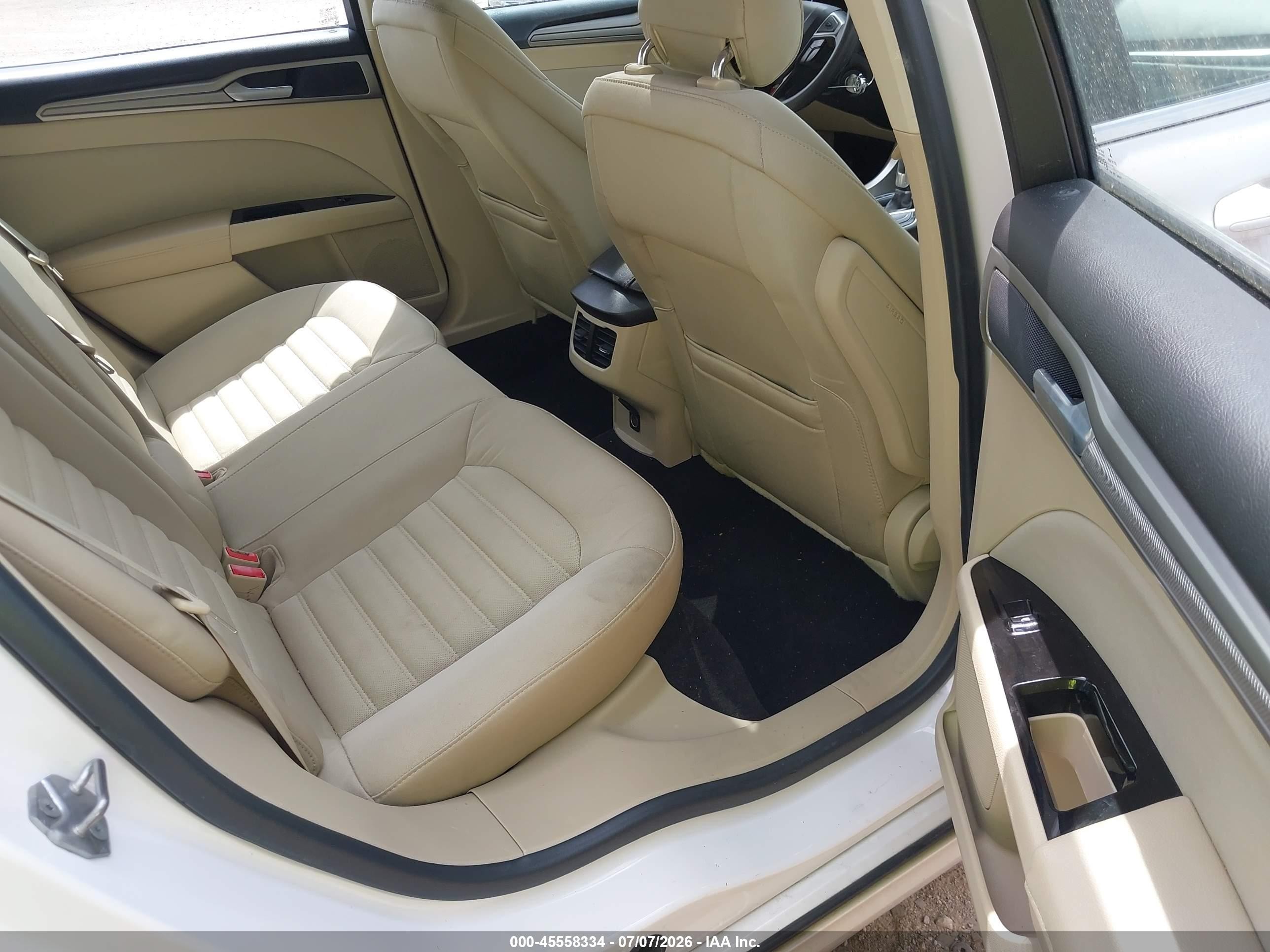 2014 Ford Fusion Se White vin: 3FA6P0HD7ER231116
