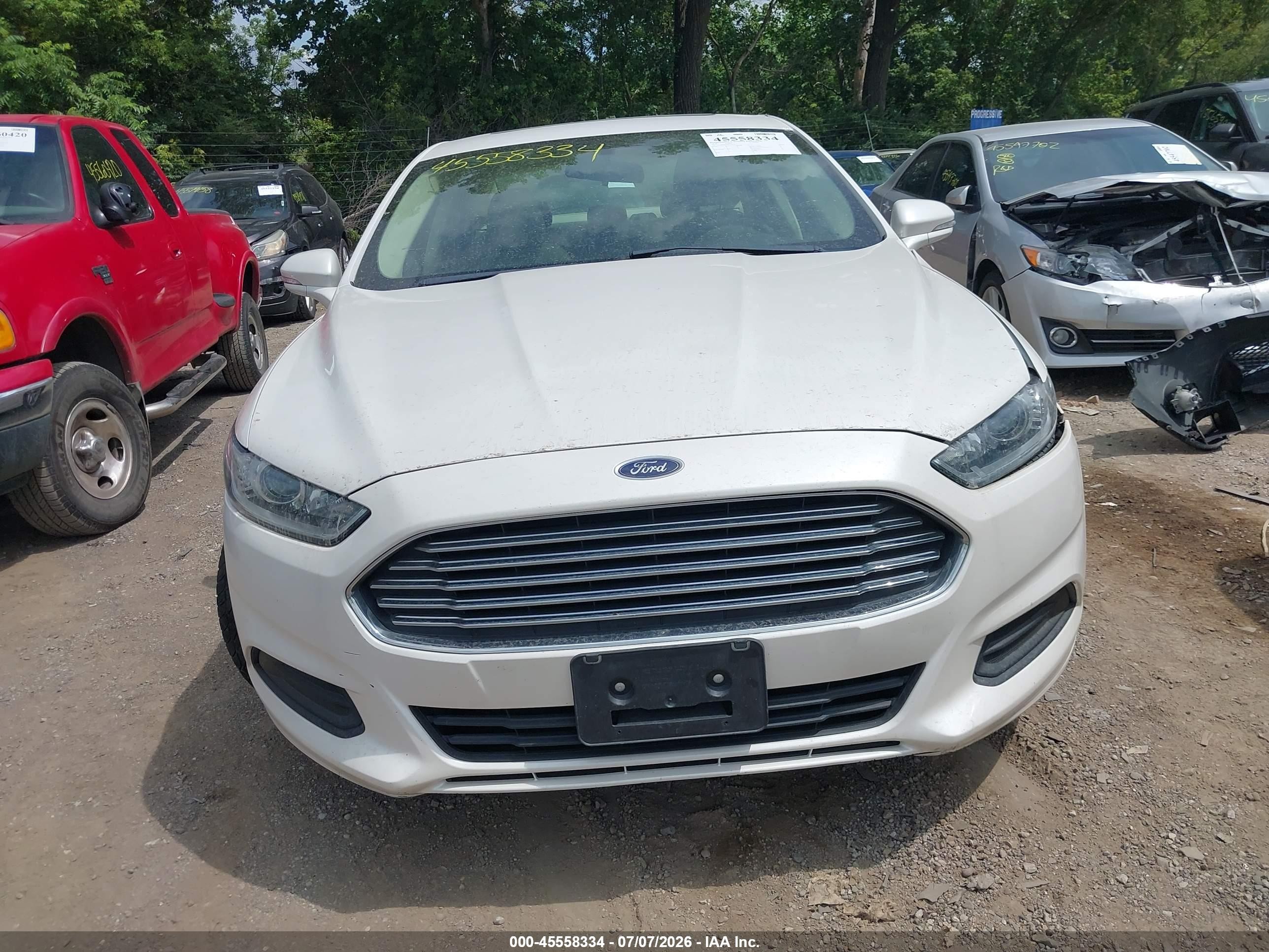 2014 Ford Fusion Se White vin: 3FA6P0HD7ER231116