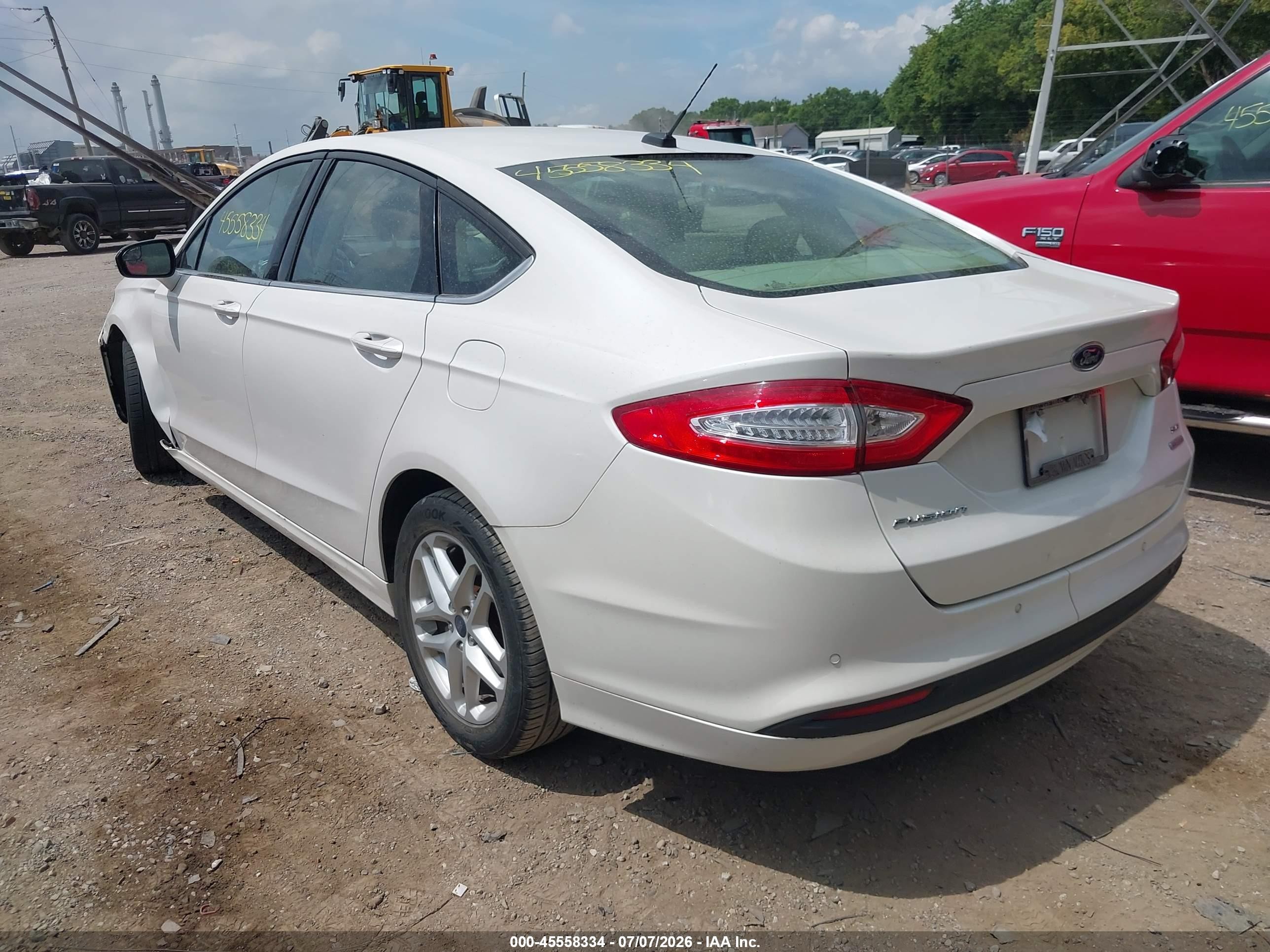 2014 Ford Fusion Se White vin: 3FA6P0HD7ER231116
