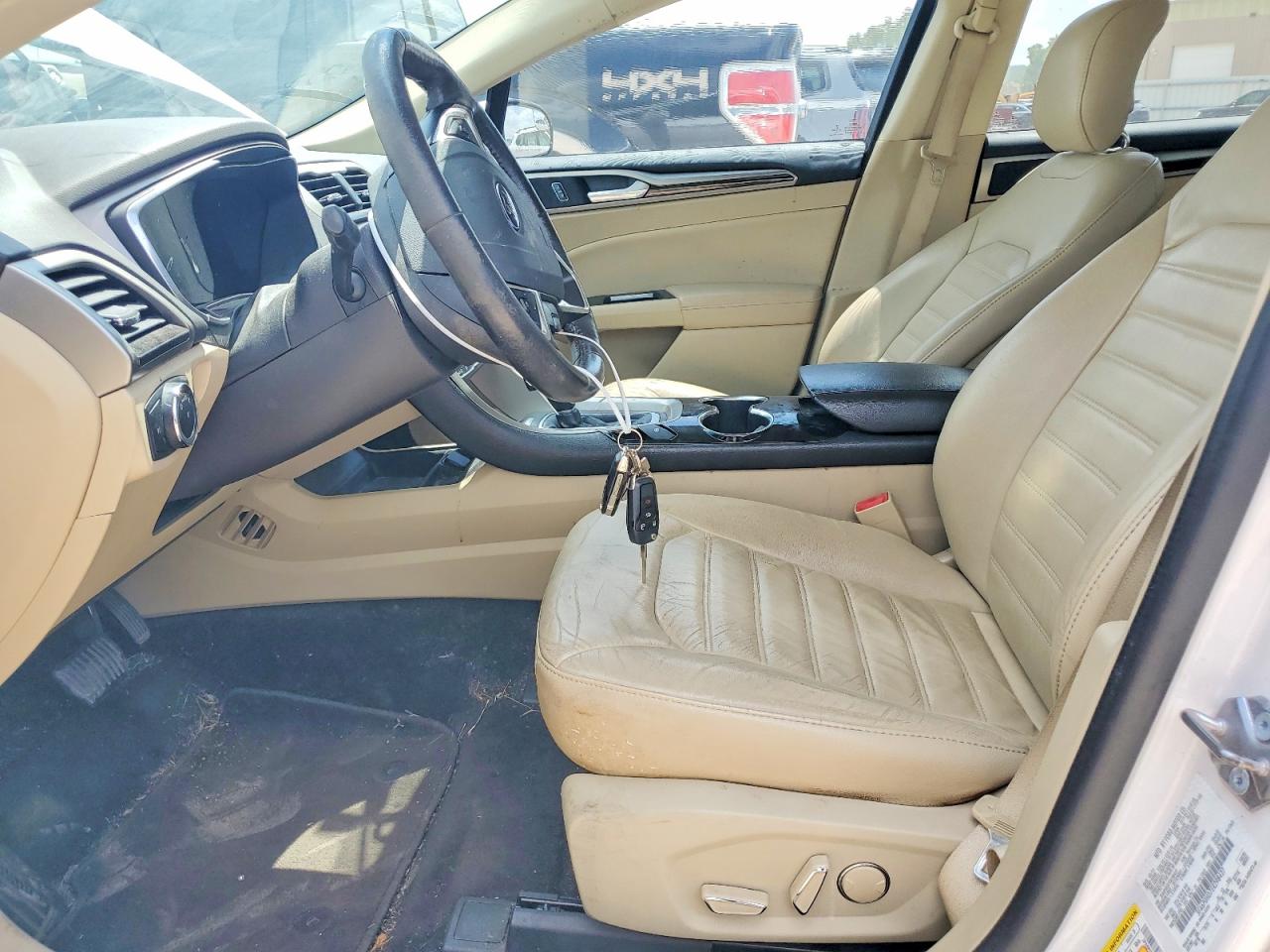 2014 Ford Fusion Se White vin: 3FA6P0HD7ER298427