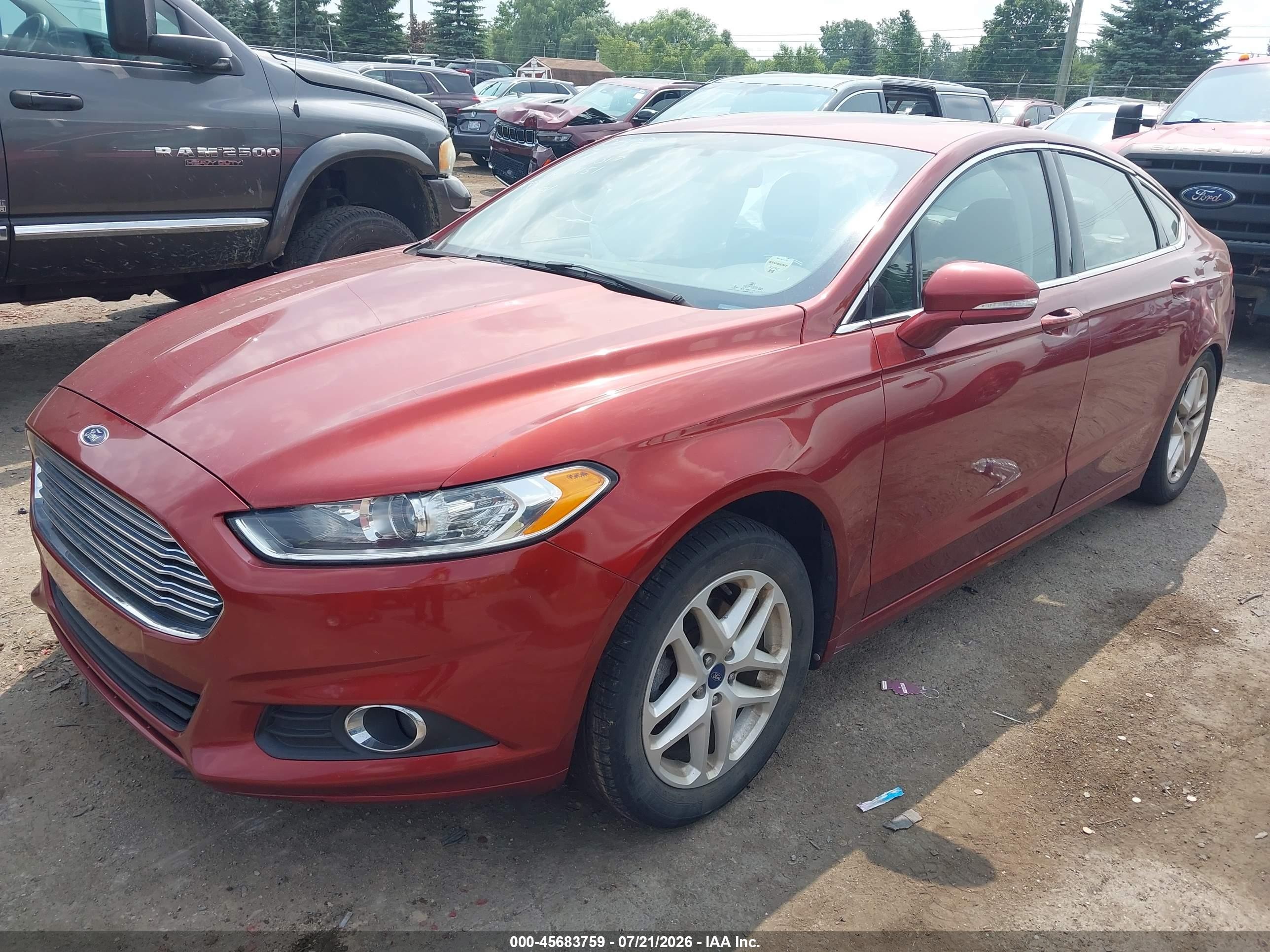 2014 Ford Fusion Se Red vin: 3FA6P0HD7ER305151