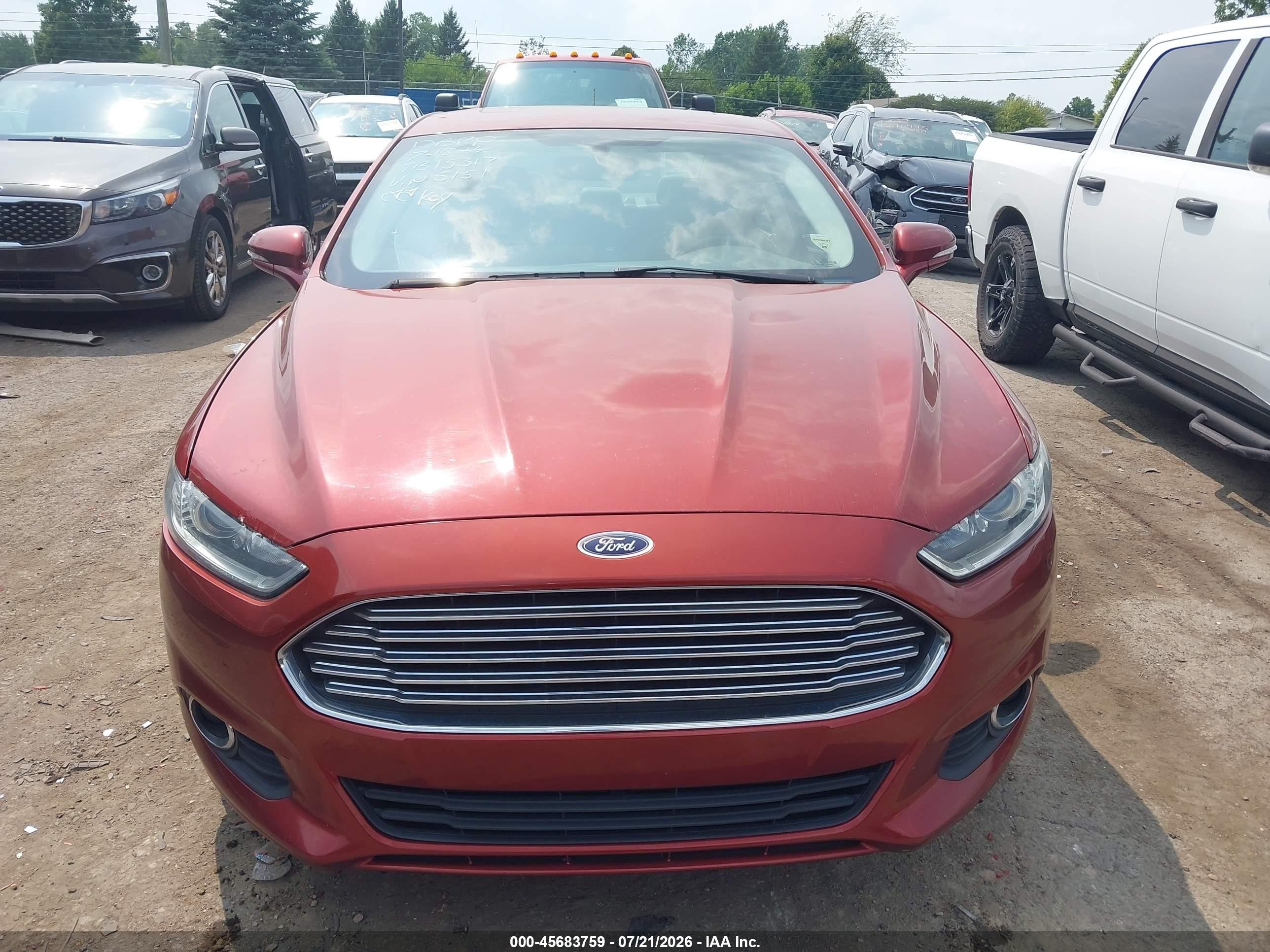 2014 Ford Fusion Se Red vin: 3FA6P0HD7ER305151