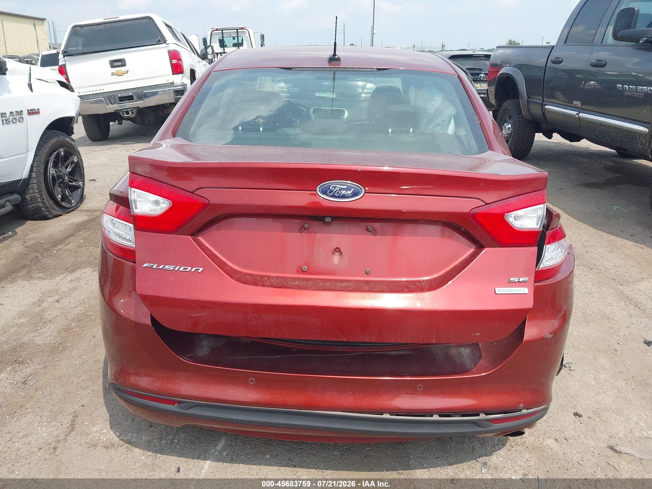 2014 Ford Fusion Se Red vin: 3FA6P0HD7ER305151