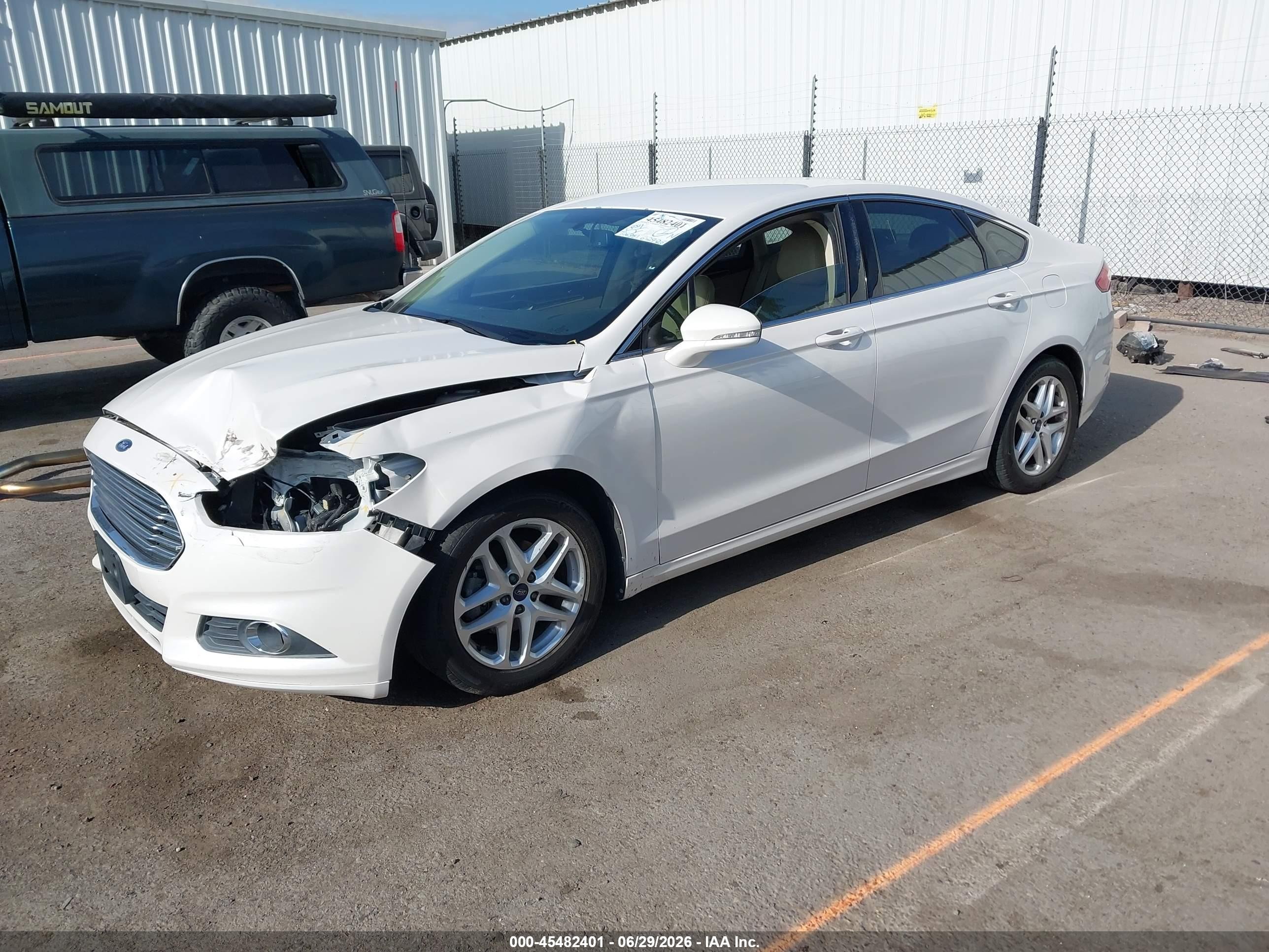 2014 Ford Fusion Se White vin: 3FA6P0HD7ER317204