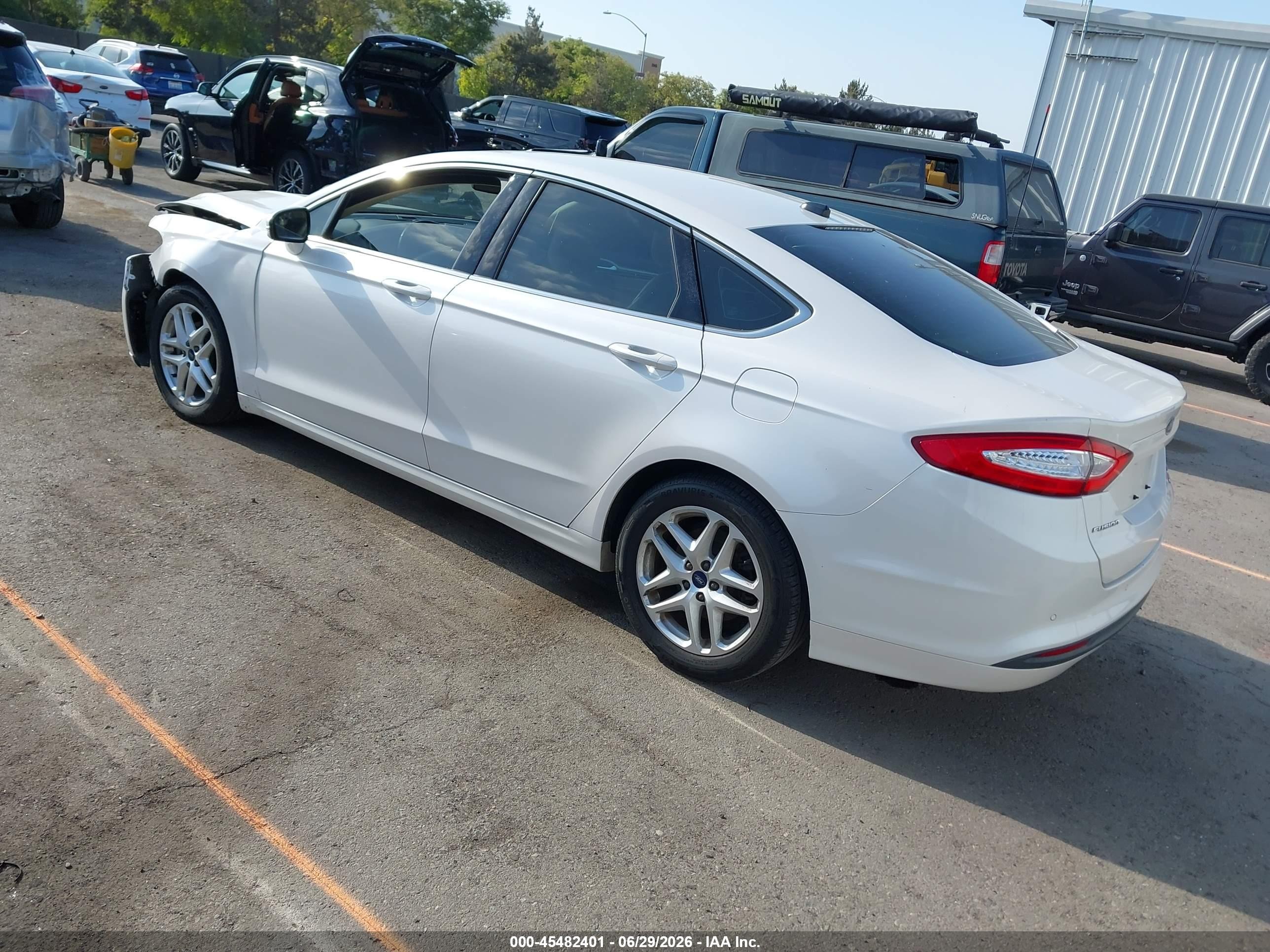 2014 Ford Fusion Se White vin: 3FA6P0HD7ER317204