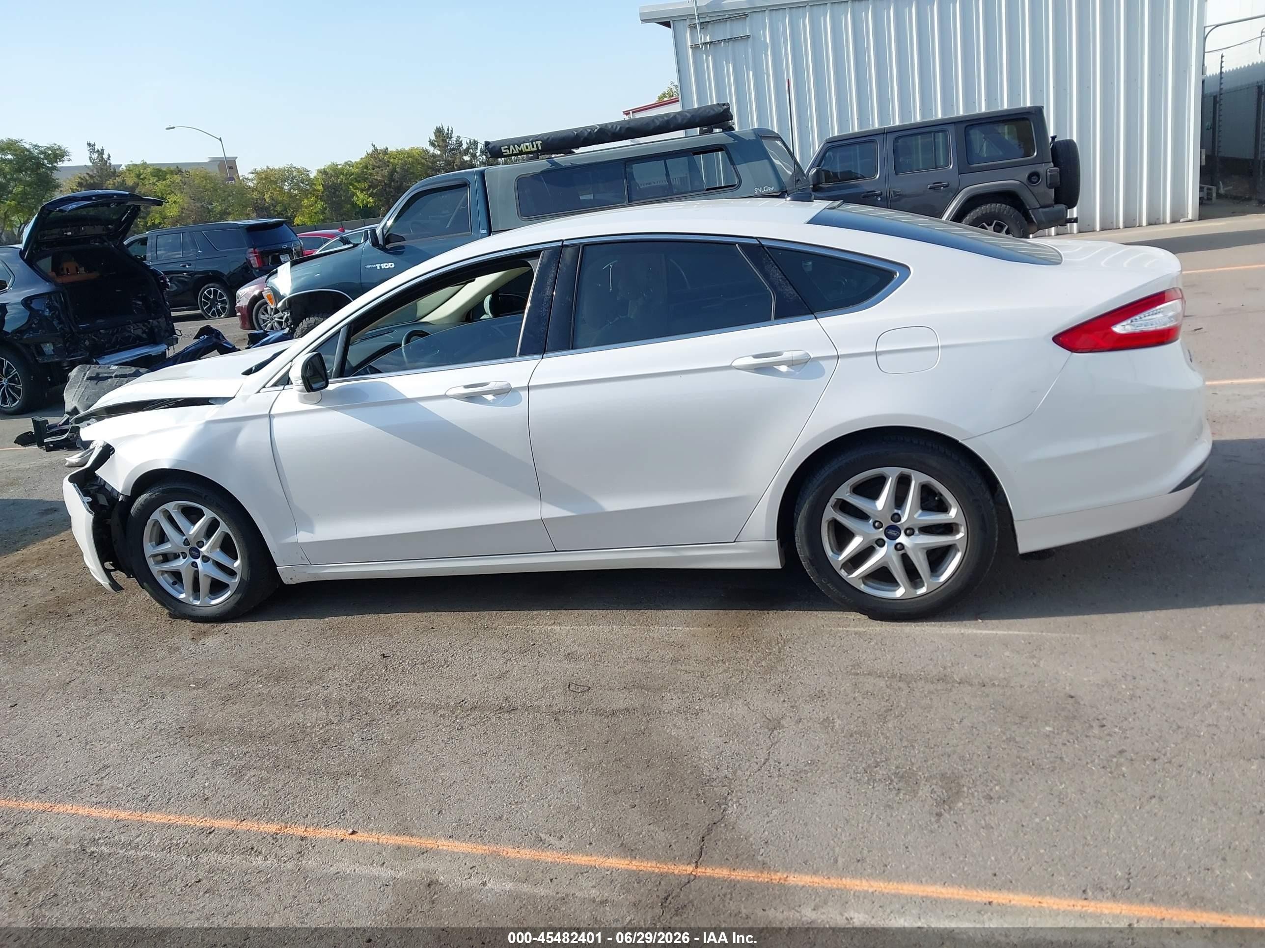 2014 Ford Fusion Se White vin: 3FA6P0HD7ER317204