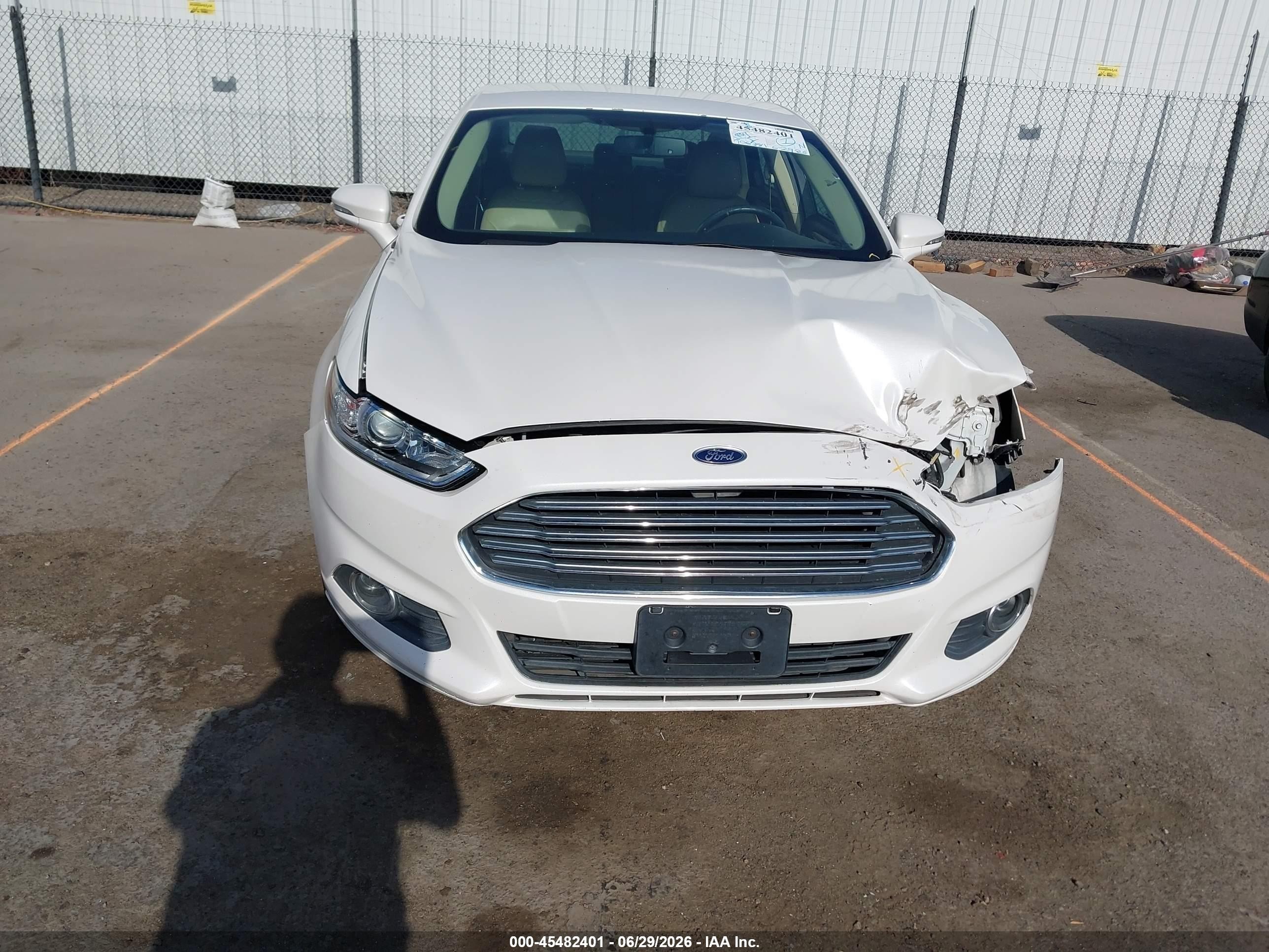 2014 Ford Fusion Se White vin: 3FA6P0HD7ER317204